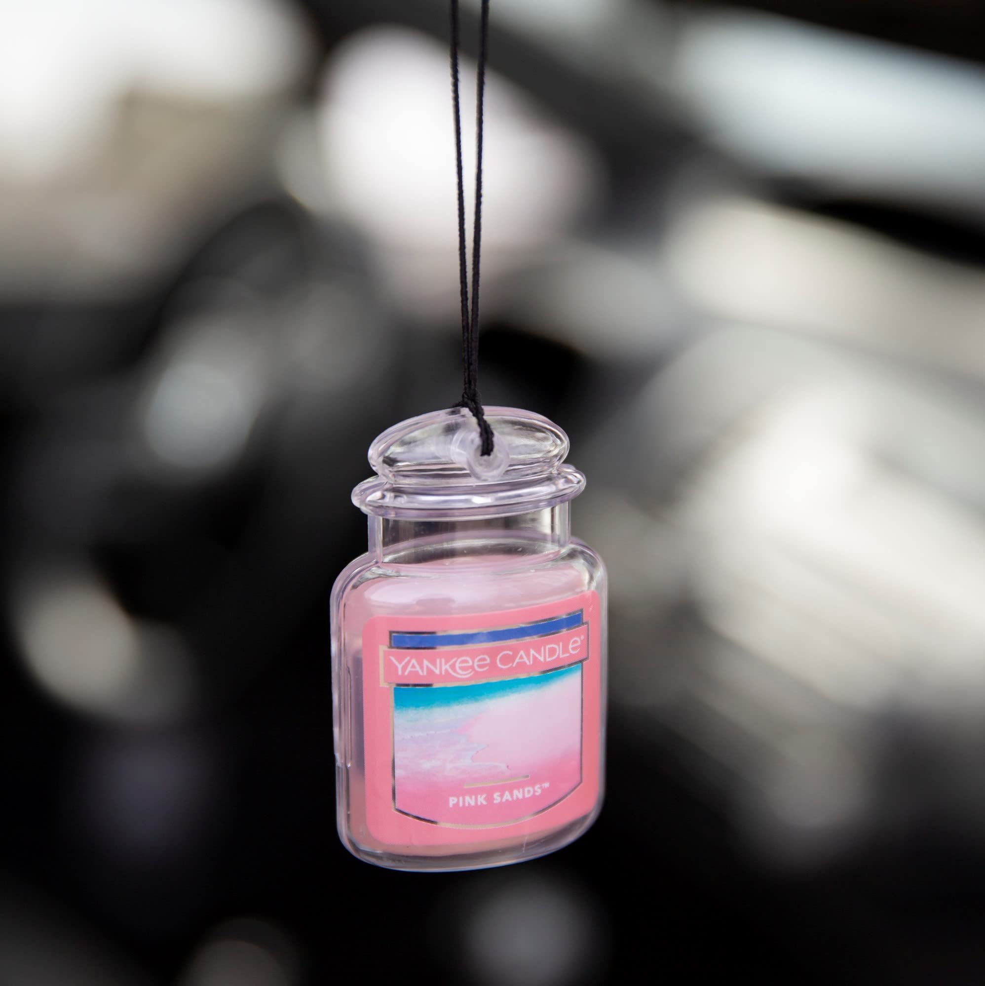 Yankee Candle Car Air Fresheners, Hanging Car Jar Ultimate 3-Pack, Neutralizes Odors Up To 30 Days, Includes: 1 Beach Walk, 1 Pi