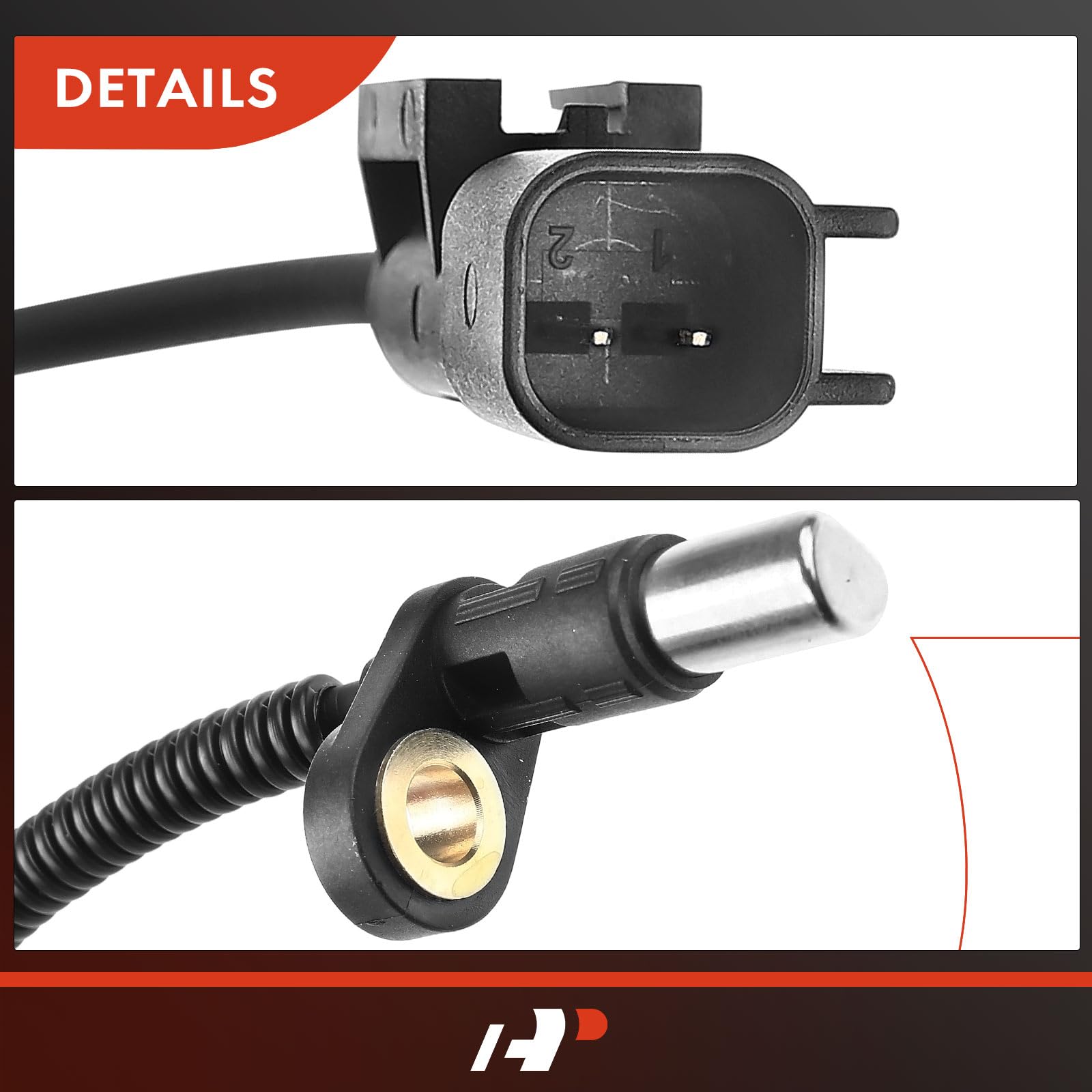 A-Premium Abs Wheel Speed Sensor Compatible With Ford Models - For F-250 Super Duty/F-450 Super Duty/F-550 Super Duty 2011-2013,