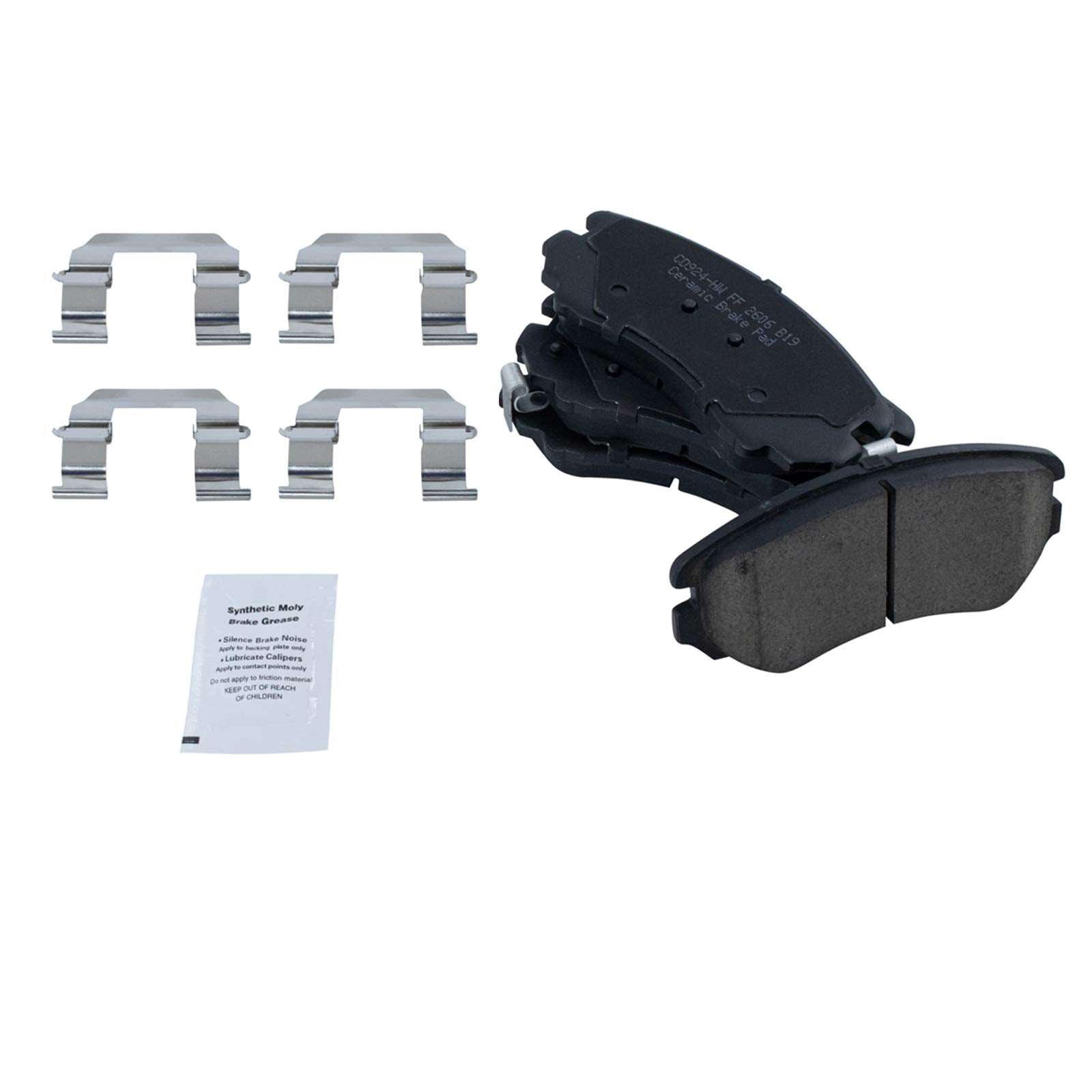 Trq Front And Rear Brake Pad & Rotor Kit Brake Pads Brake Rotor Ceramic Compatible With 2003-2008 Hyundai Tiburon