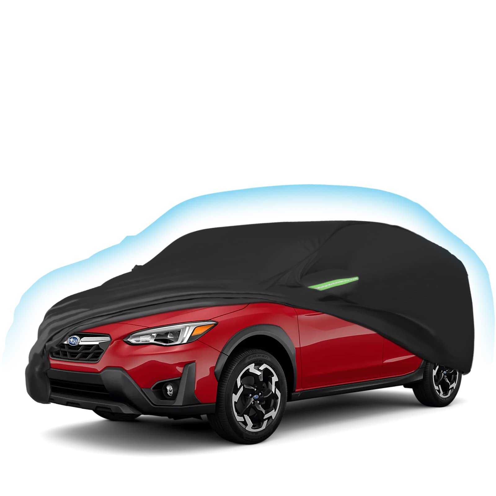 Proadsy 2025 Upgrade Car Cover For Subaru Crosstrek 2018-2024 2025, Waterproof All Weather, Windproof Snowproof Rain Hail Sun Uv