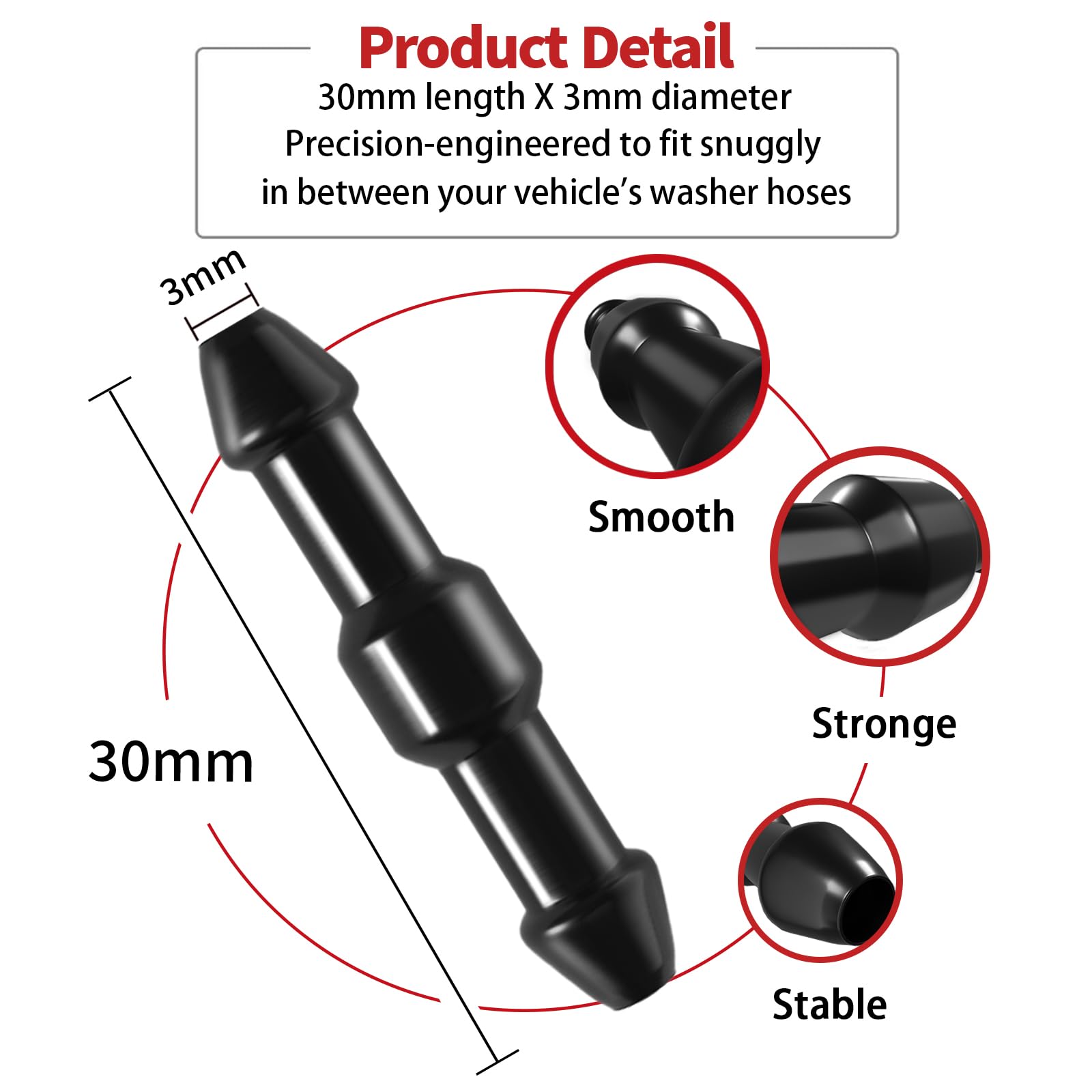 Windshield Washer Hose Connector, Otuayauto Universal Windshield Wiper Hose Connector (Pack Of 10)