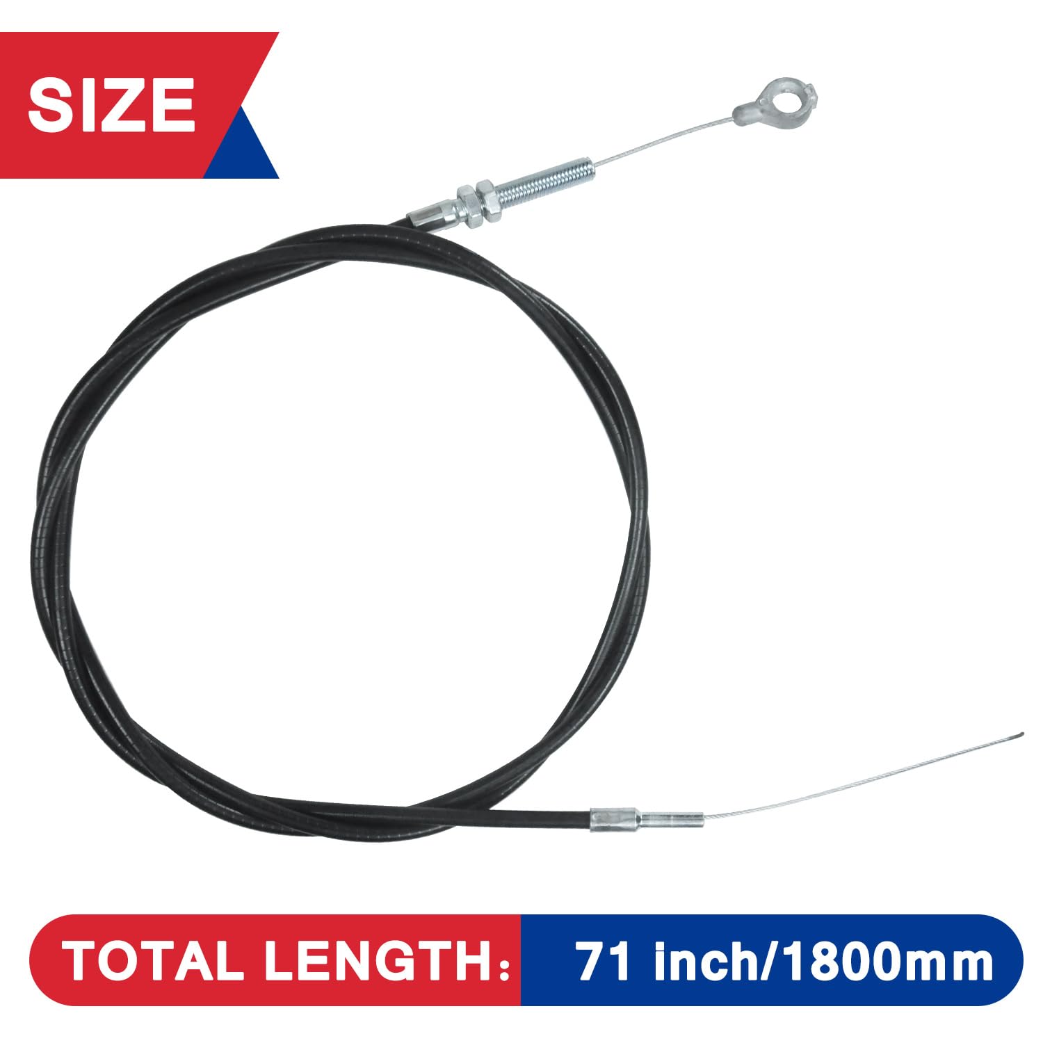 HOOUP 71 Inch Throttle Cable Ends Kit for Manco Dingo ASW 8252-1390 American Sportworks Kandi Yerf Dog Go Kart Cart Golf Cart Pr