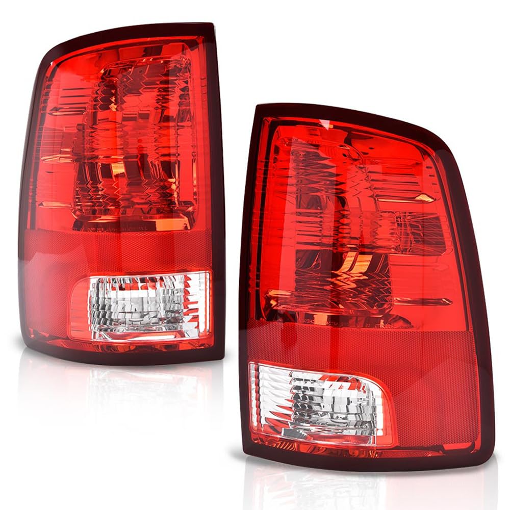 DOTCOM Tail Lights Assembly Pair Compatible with Dodge Ram 1500 2009-2018,Fit Ram 2500 3500 2010-2018(Not Fit w/Factory LED Tail