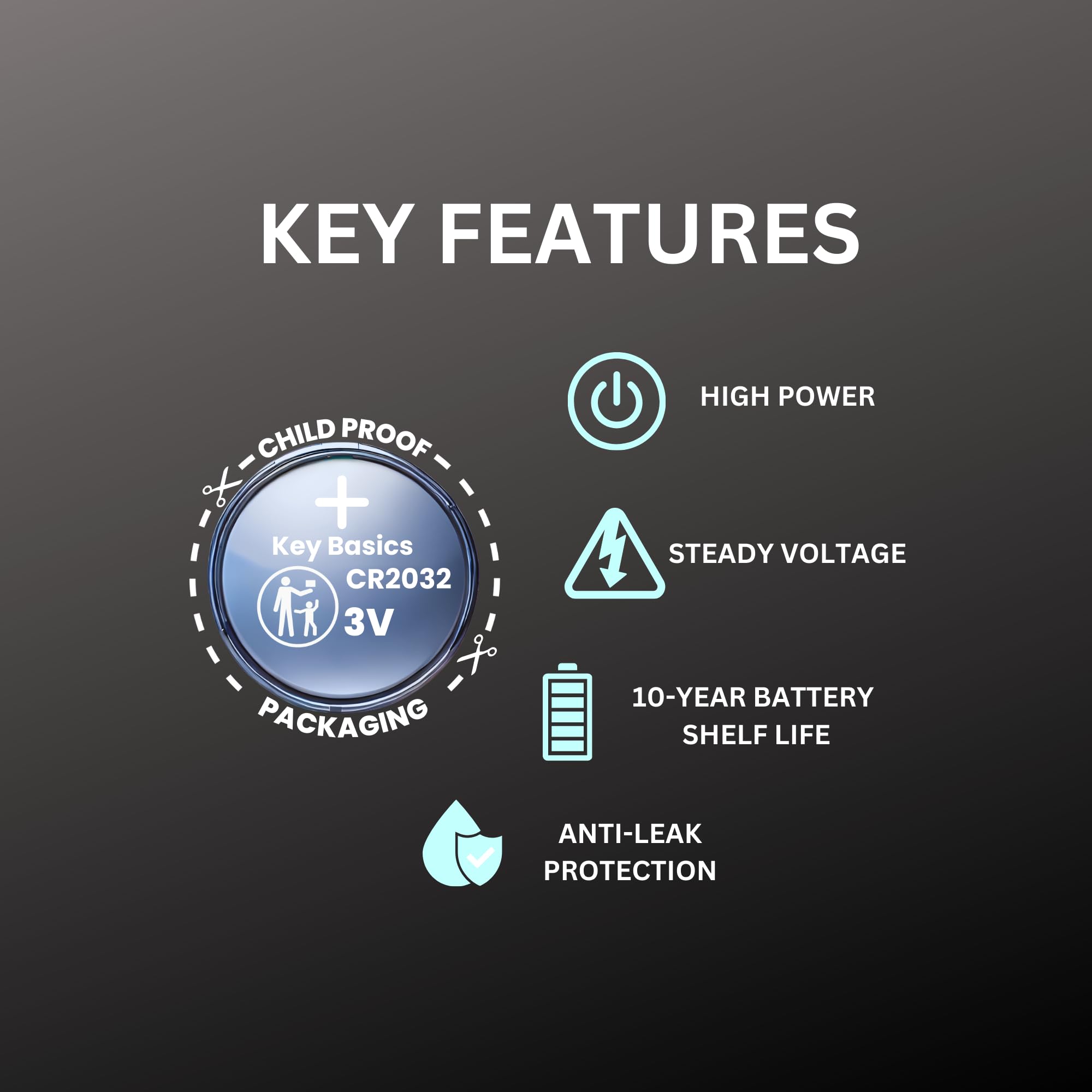 Key Basics Key Fob Replacement Batteries for Nissan Smart Remote - Pack of 2, Compatible with Rogue, Altima, Sentra, Frontier, and More