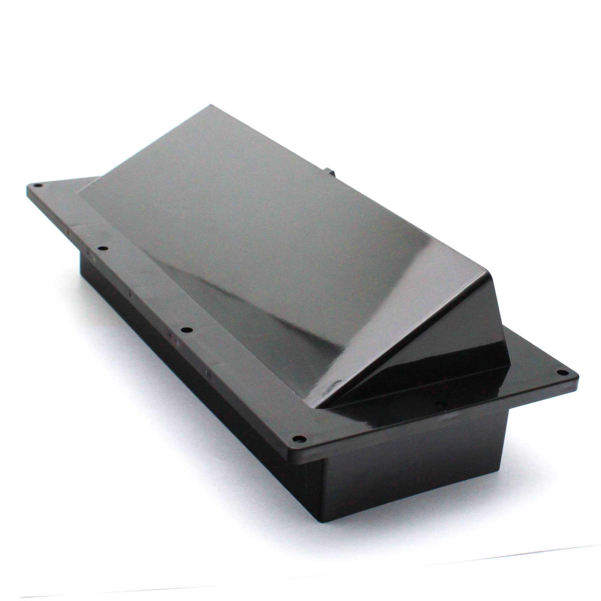 X-Haibei RV Range Hood Exhaust Vent Cover - 11.5" Black Plastic Damper for Motorhome Trailer Camper with 10 Screws