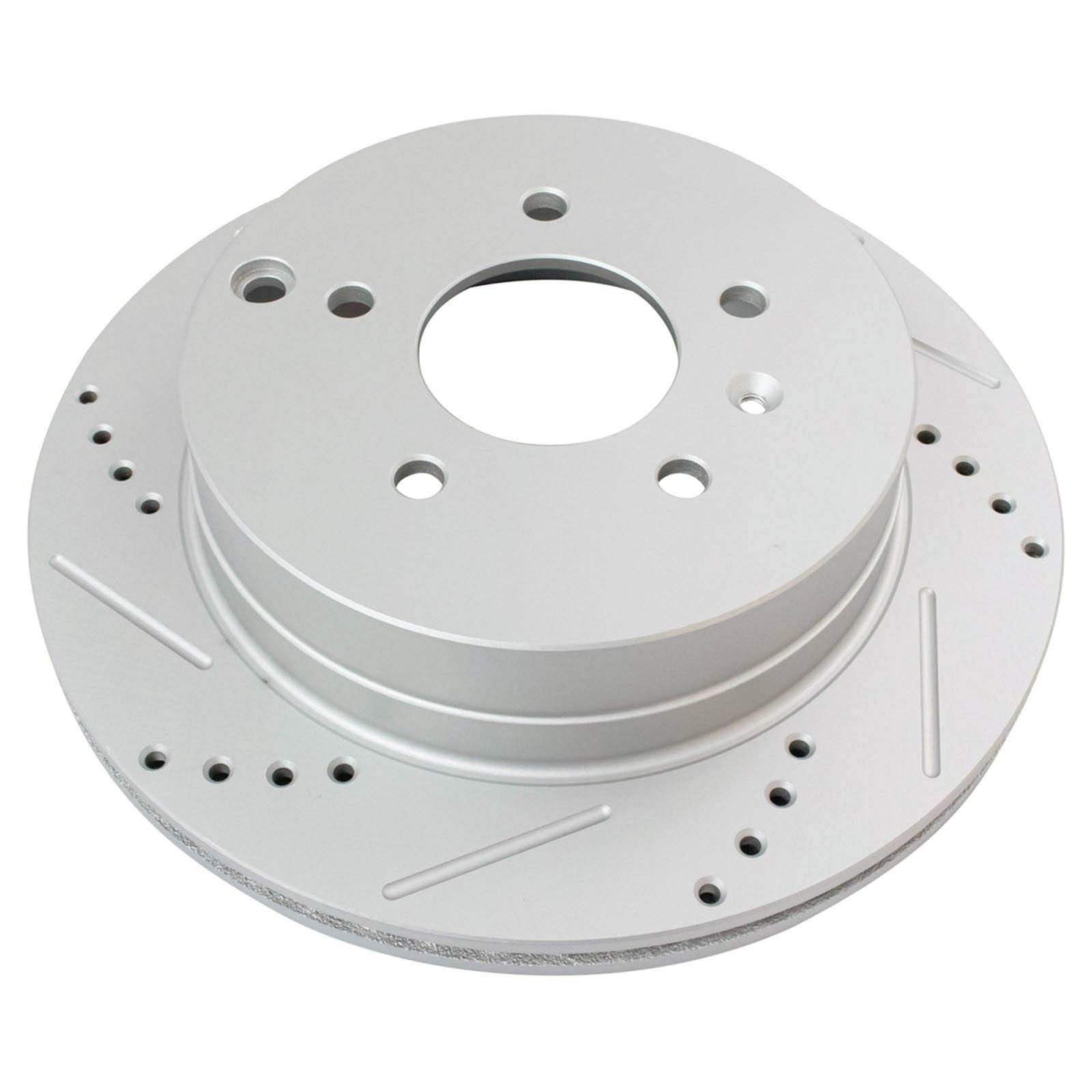 Trq Rear Performance Brake Rotors Set Premium G-Coated Cross Drilled & Slotted Compatible With 2012-2015 Chevrolet Captiva Sport