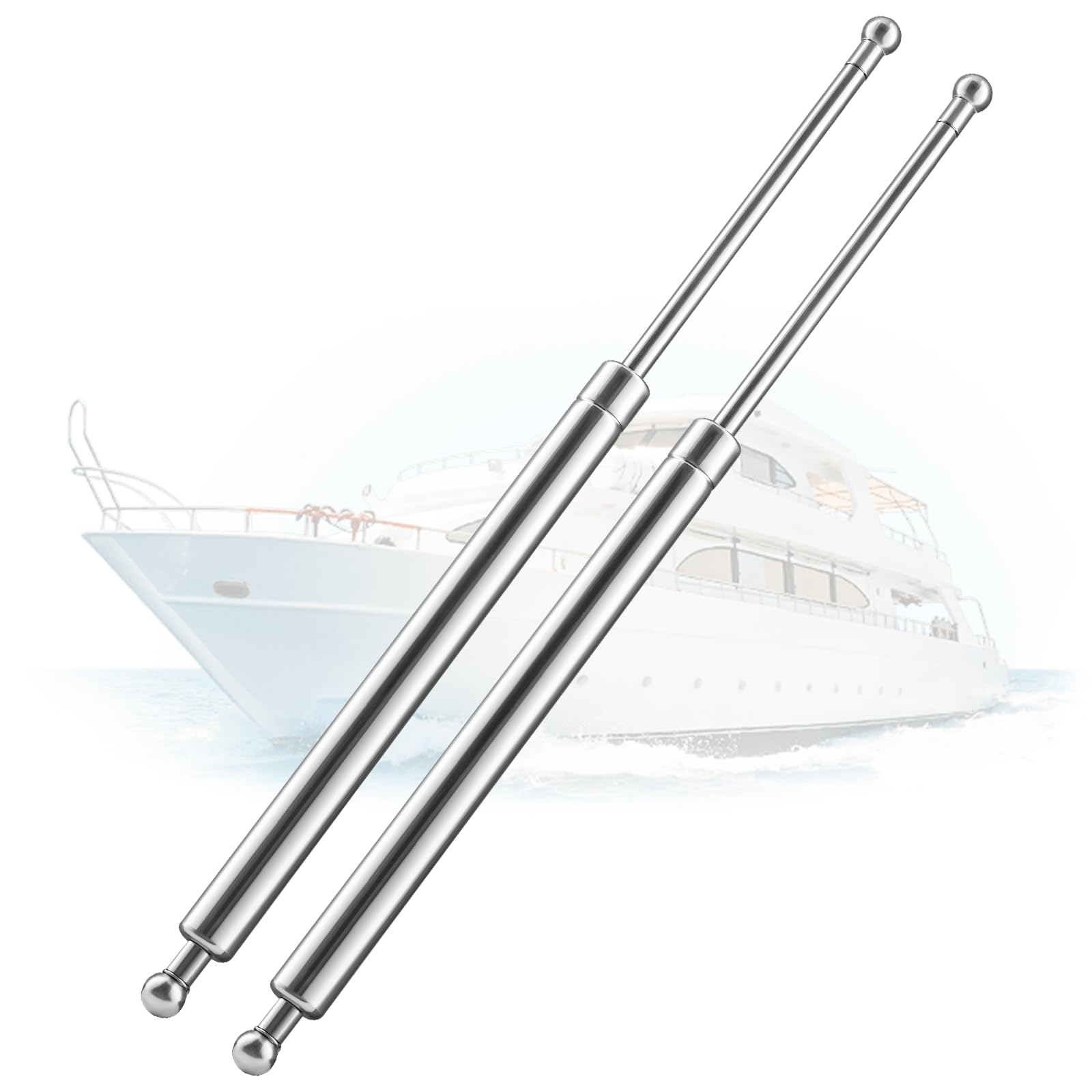 Arana Marine Gas Struts Stainless Steel 20 Inch 60 Lbs, C16-08260 20'' Boat Hatch Shocks Stainless 60 Pounds, Lift Support Sprin