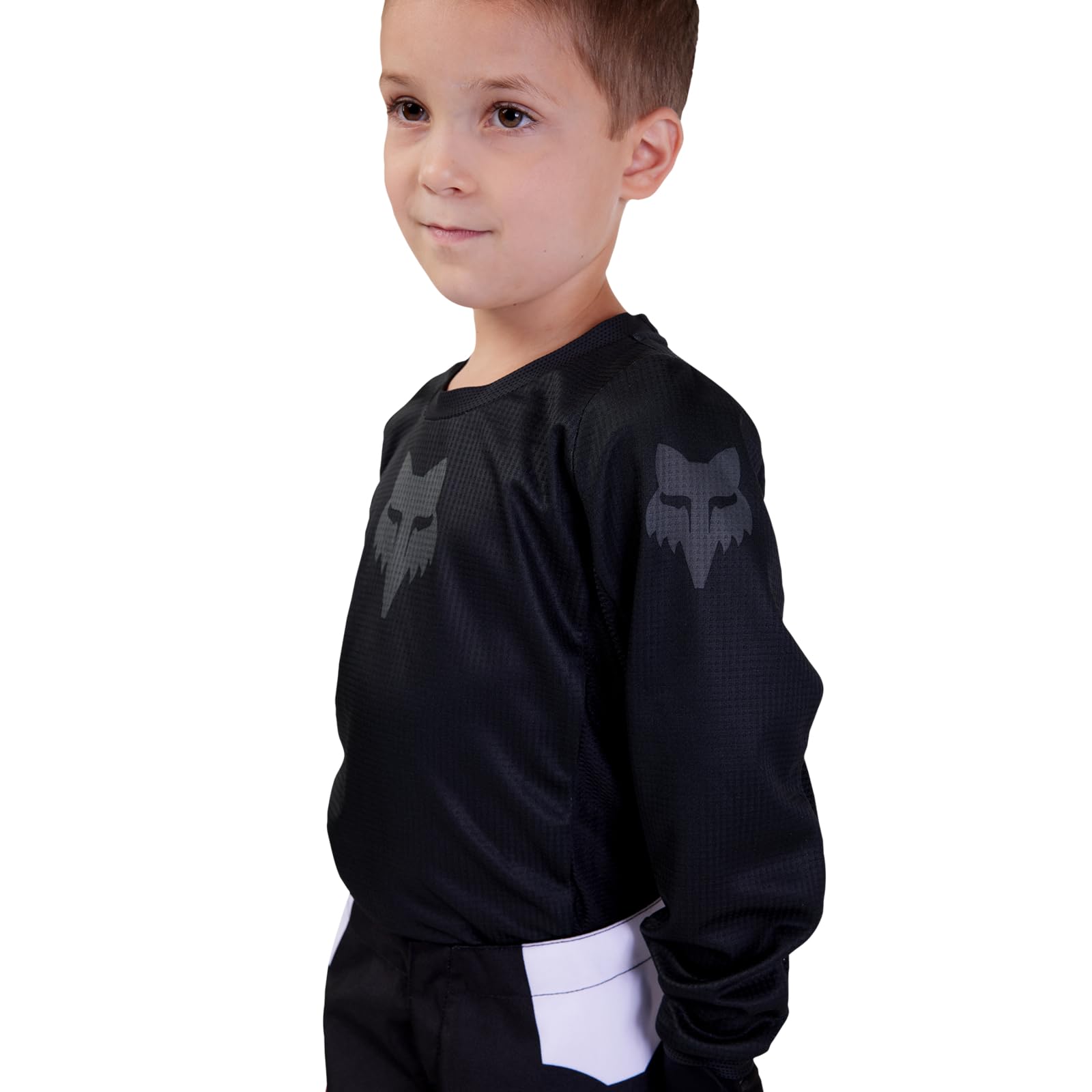 Fox Racing Kids' 180 Motocross Dirt Bike Jersey, Black/Black, Small