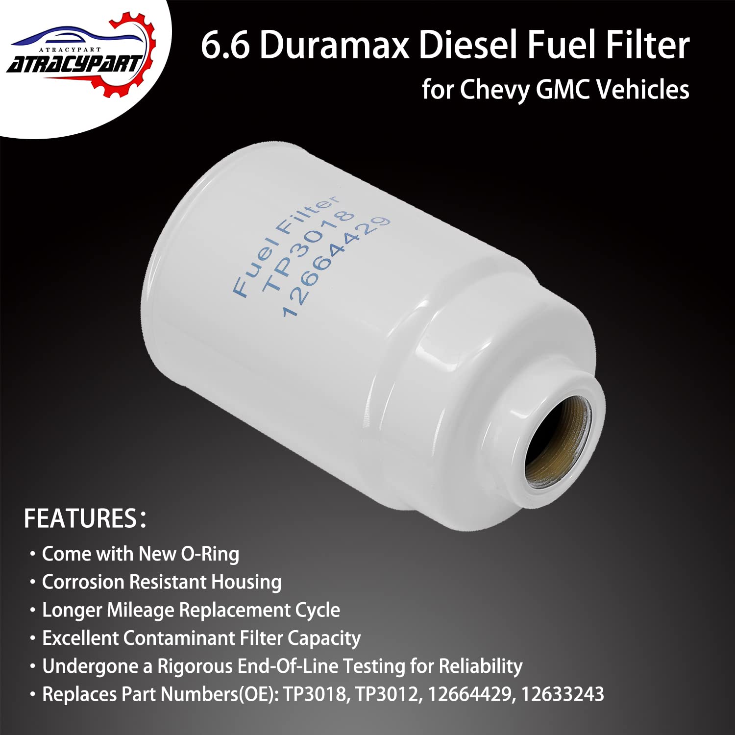 Fuel & Transmissions Filter Kit Compatible With Allison 1000 2000 2400 Series,6.6L Duramax Diesel Engine, 01-16 Chevy Silverado/