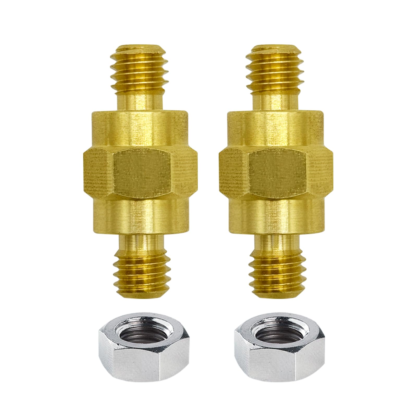 Ampper 3/8''-16 Brass Stud Side Post Battery Terminal Bolt, Standard Battery Side Post Extender Stud Compatible with GM Post, Pa