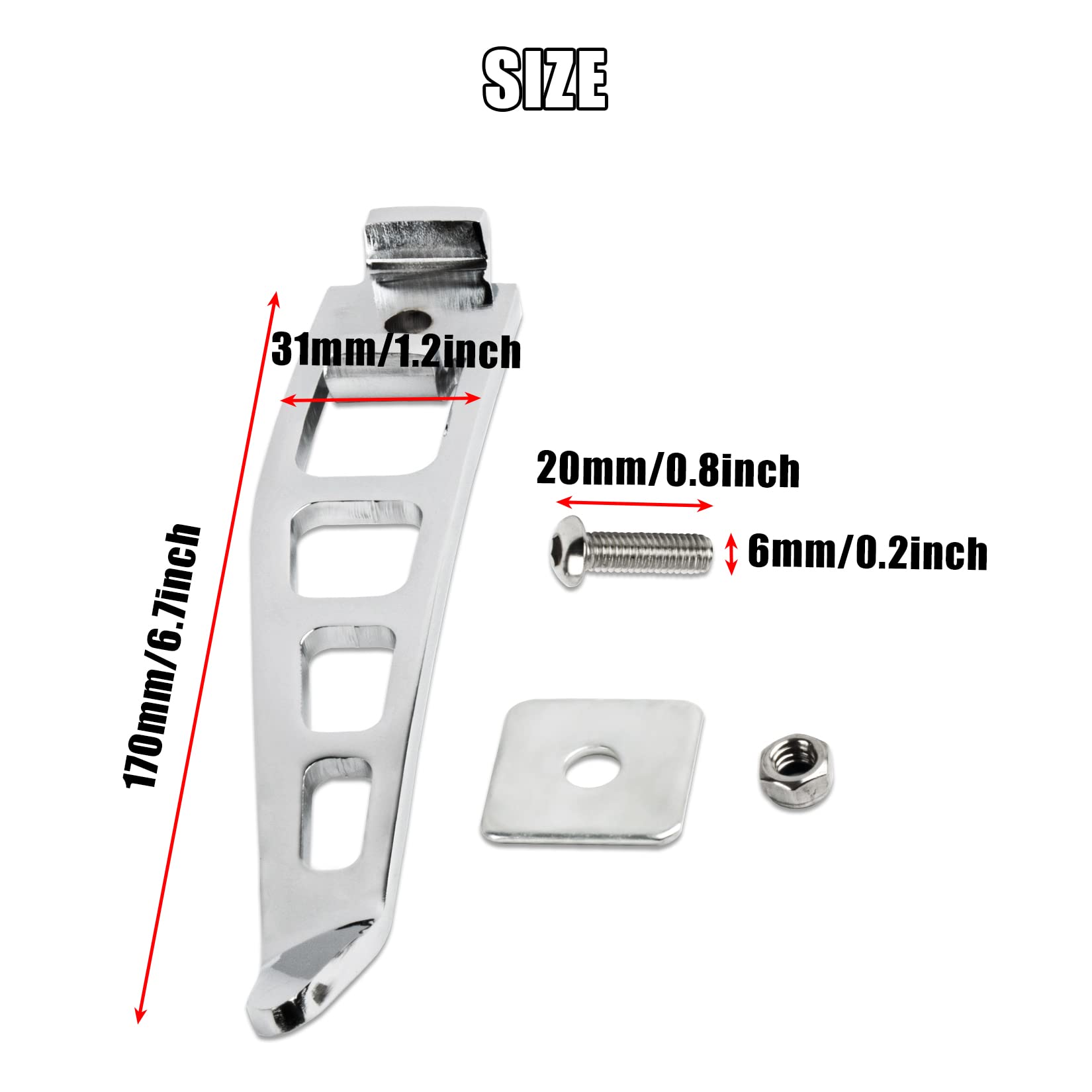 PSLER Kickstands Side Stand Assist Tool Accessories Motorcycle Jiffy Stand Extension Kit Foot Pedal Support for Dyna 1993-2017,