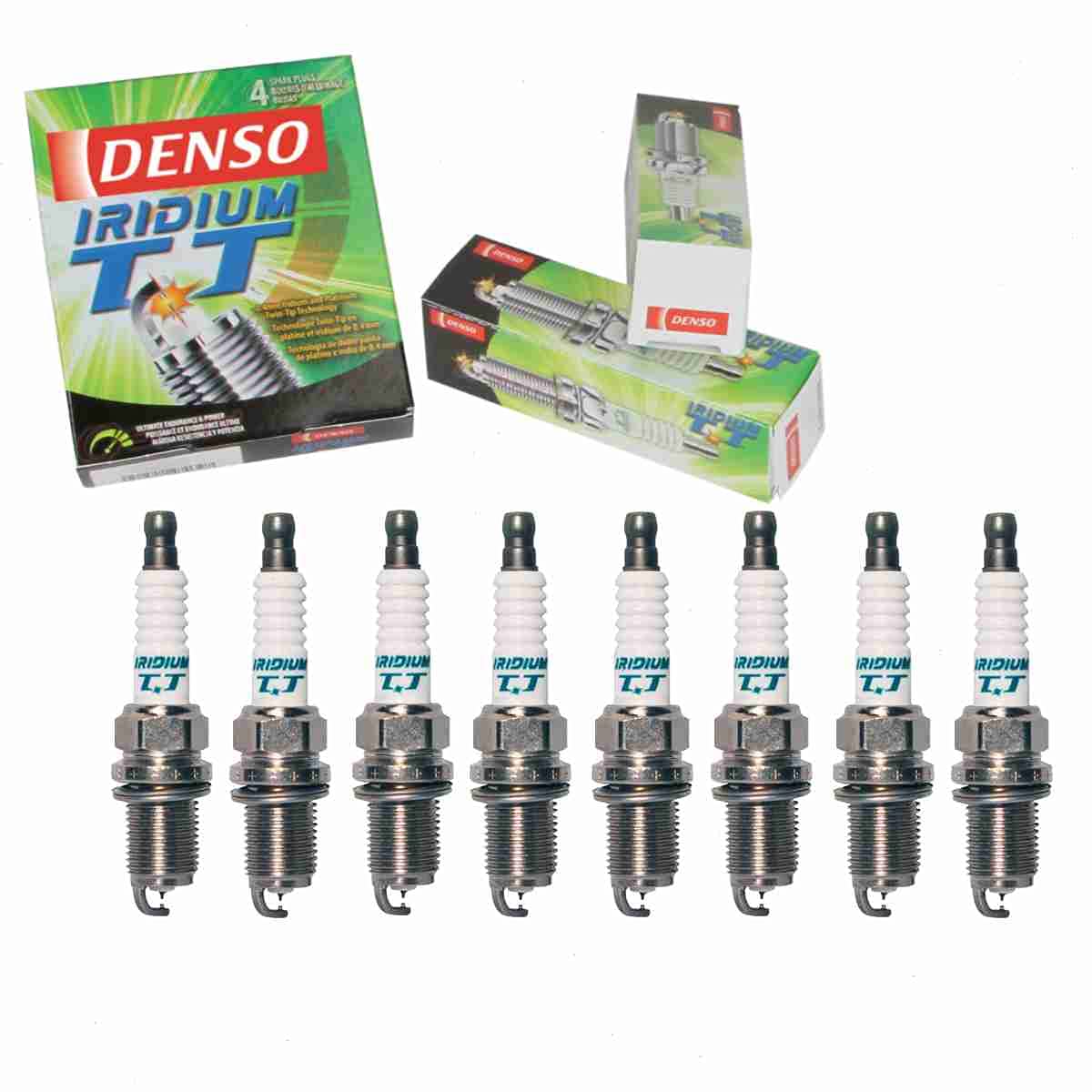 8 pc DENSO Iridium TT Spark Plugs compatible with Toyota Tundra 4.7L V8 2000-2009