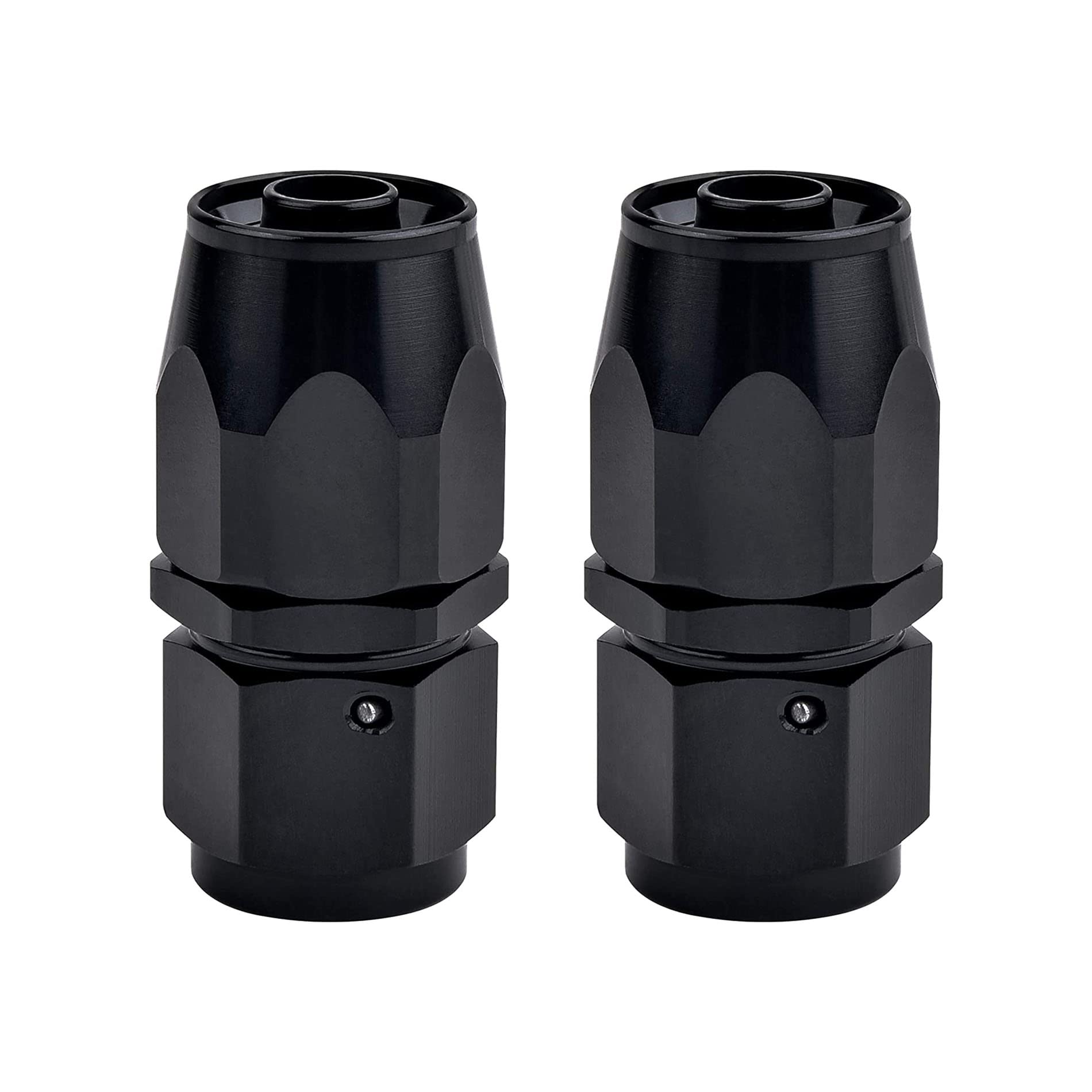 Evil Energy 8An Hose End Fitting Straight Swivel For Cpe Braided Hose Black 2Pcs