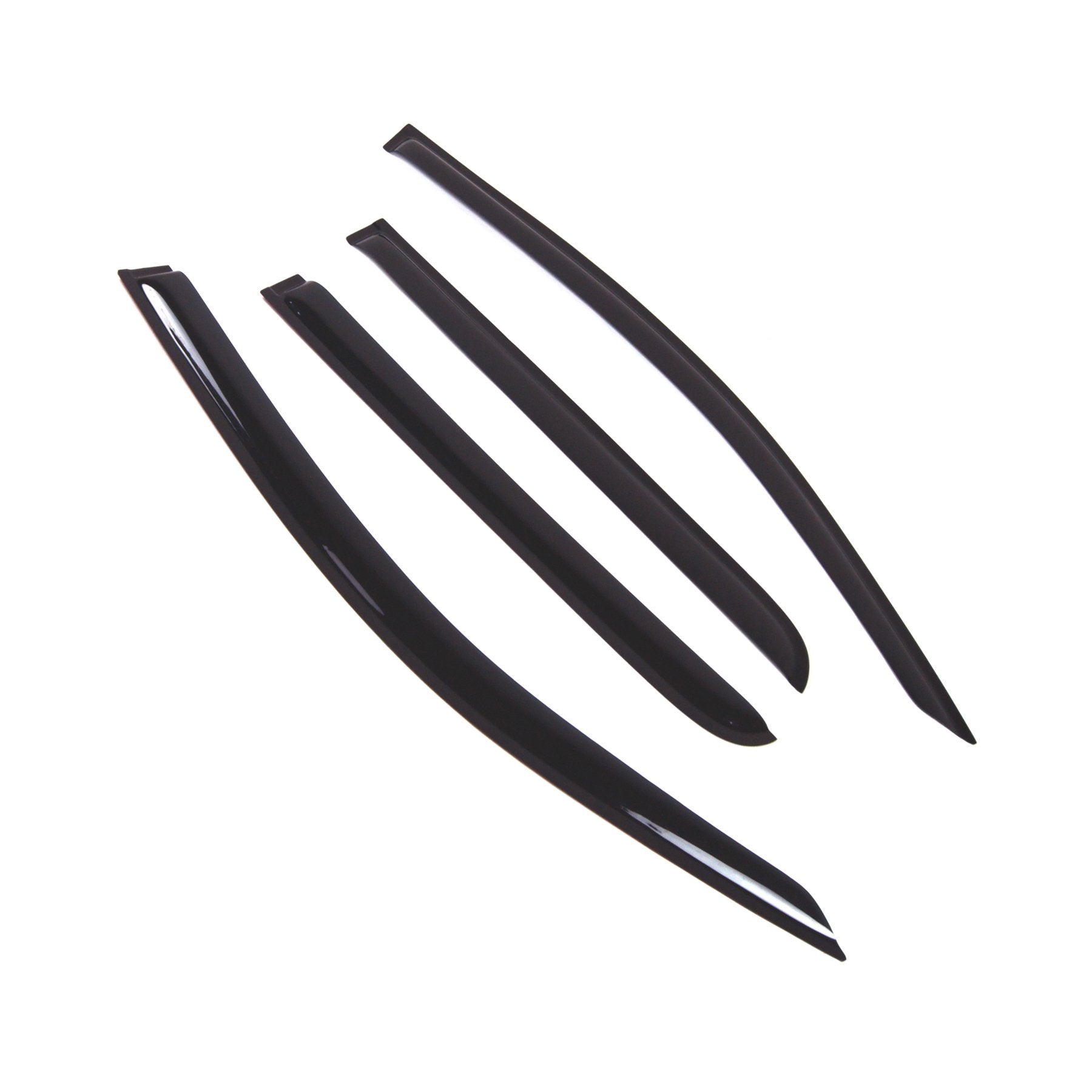 Tuningpros Outside Mount Window Vent Visors Rain Guards Compatible With Chevy Colorado Crew Cab 2013-2016 | Side Window Wind Def