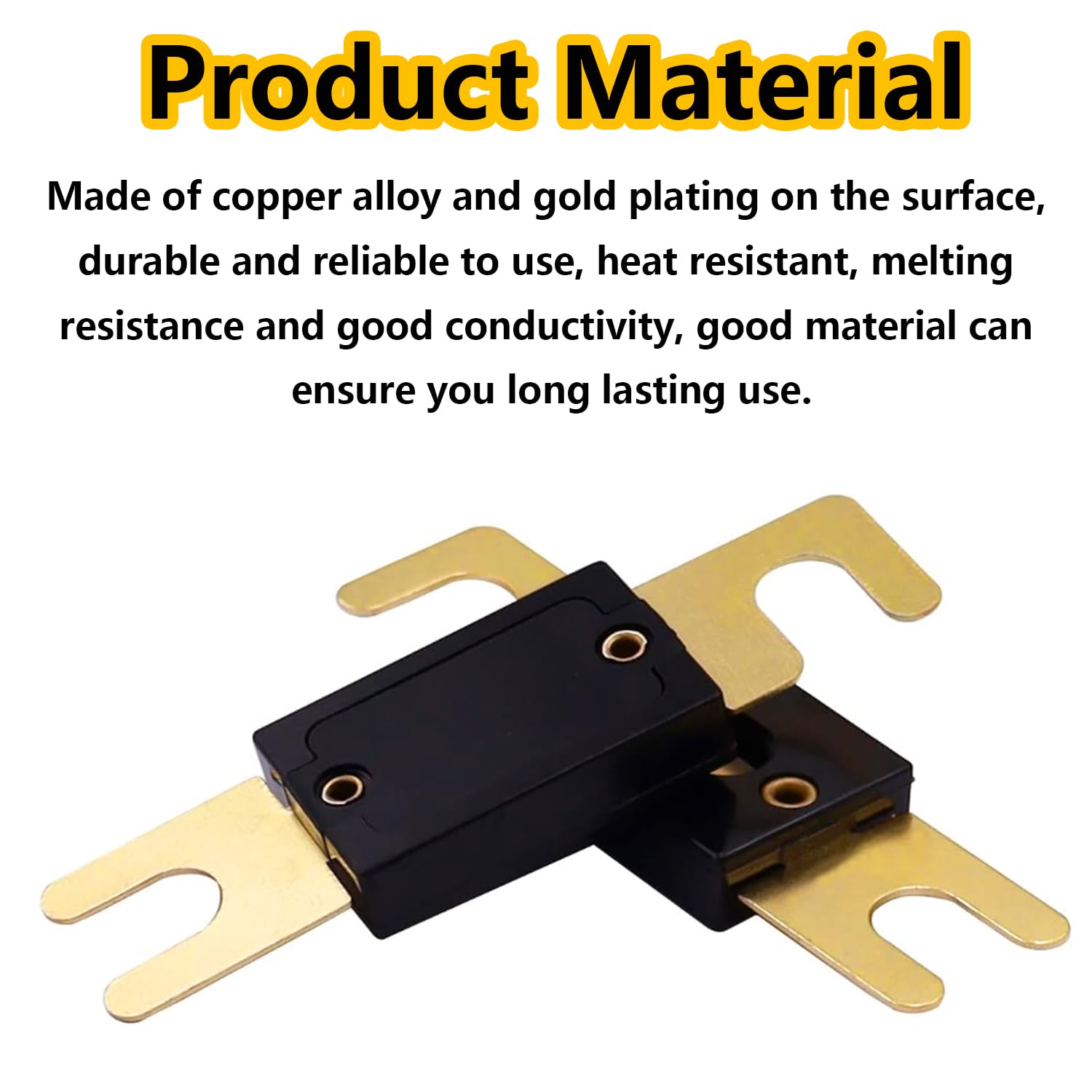 Smseace 6Pack 250Amp/250A Anl Fuse Compatible With 12V & 24V Systems For Audio Marine Vehicle Video System Gold-Plated Anl Fuses