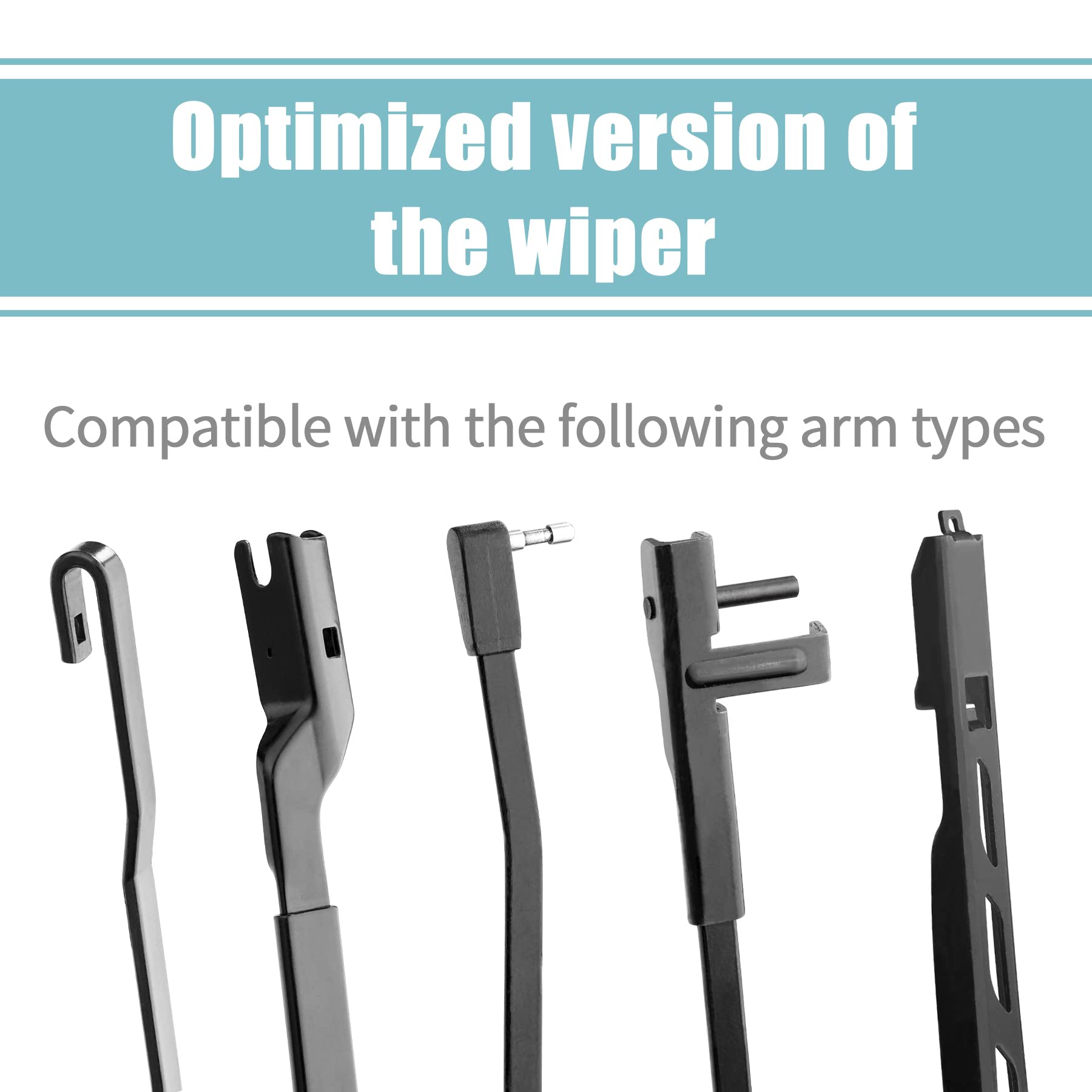 Oem Quality Premium All-Season 22'' + 22'' Windshield Wiper Blades Pair For Front Windshield, Wiper Blades Easy Install & Durabl