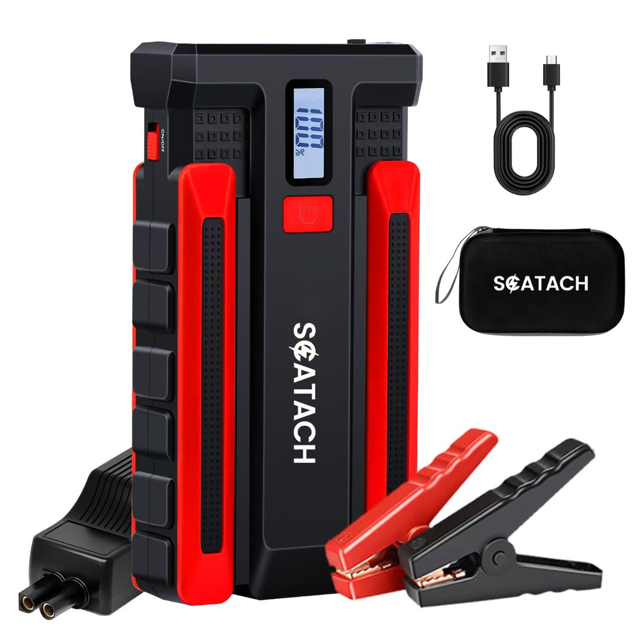 Scatach 002 4000A Car Battery Jump Starter,12V Jump Starter Battery Pack (Up To 10.0L Gasoline And 8.0L Diesel Engine), Portable