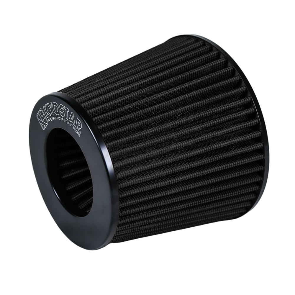 Kyostar 3.5" High-Flow Air Filter, Reusable Urethane Cone Intake, KD2045BK, Black