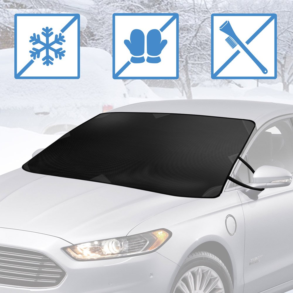 Bdk Windshield Cover For Ice Snow And Hail Protection - Waterproof Magnetic Guard For Winter, Freeze Protector For Auto Truck Va