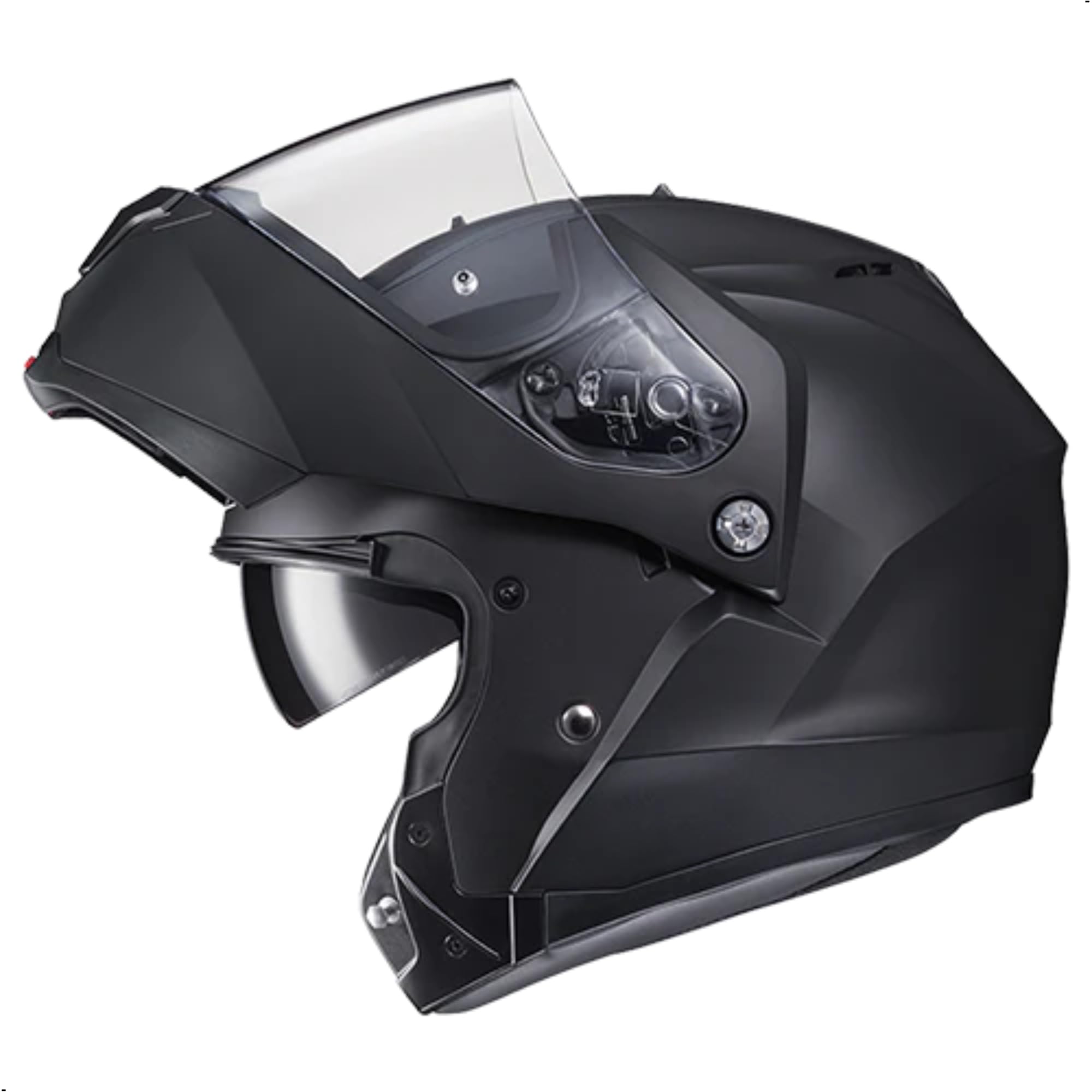 Hjc C91 Solid Modular Motorcycle Helmet With Hj-17 Pinlock Shield, Dot Approved(Semi Flat Black, X-Large)