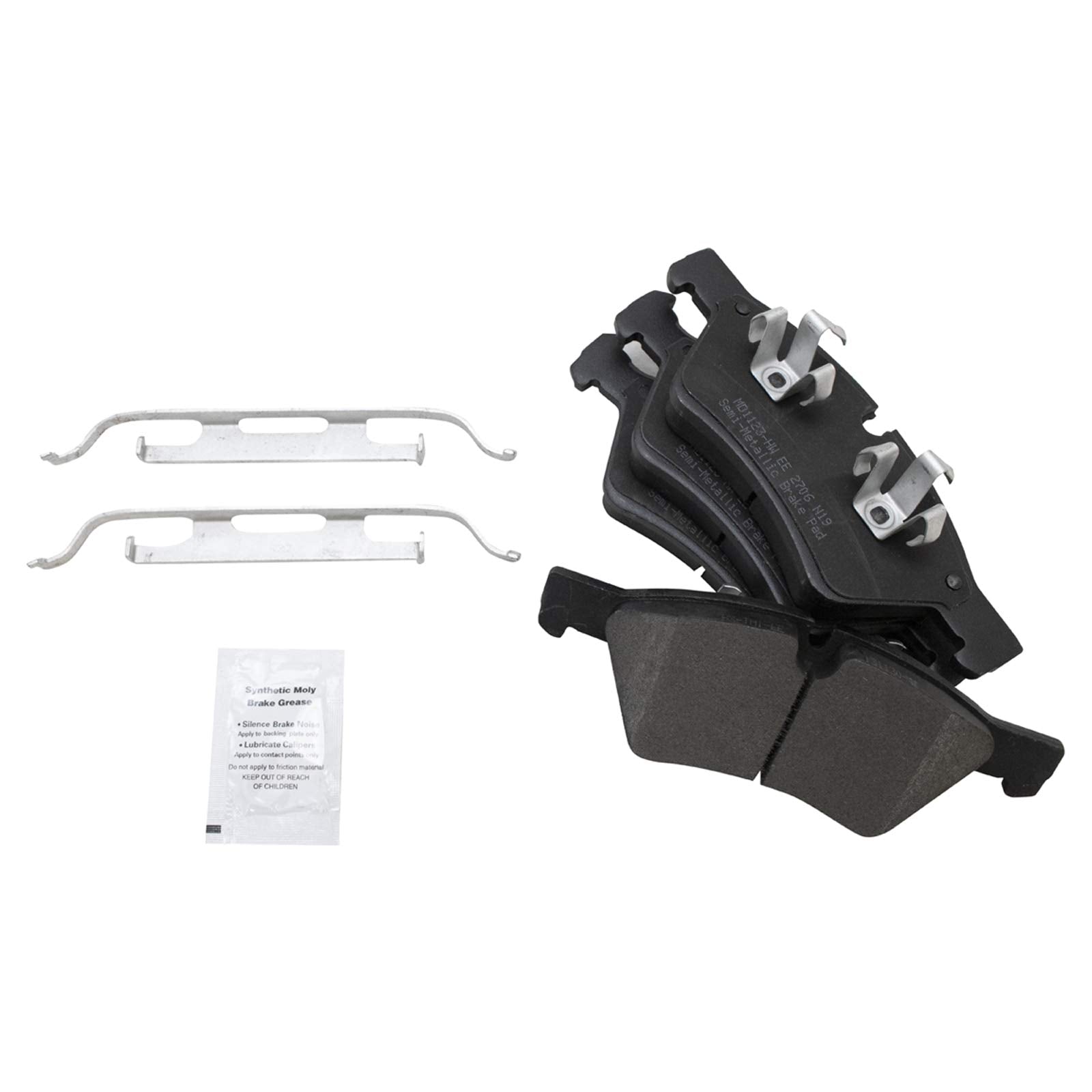 Trq Front Brake Pad & Rotor Kit Brake Pads Brake Rotor Semi-Metallic Premium G-Coated Compatible With 2007-2009 Mercedes-Benz Ml