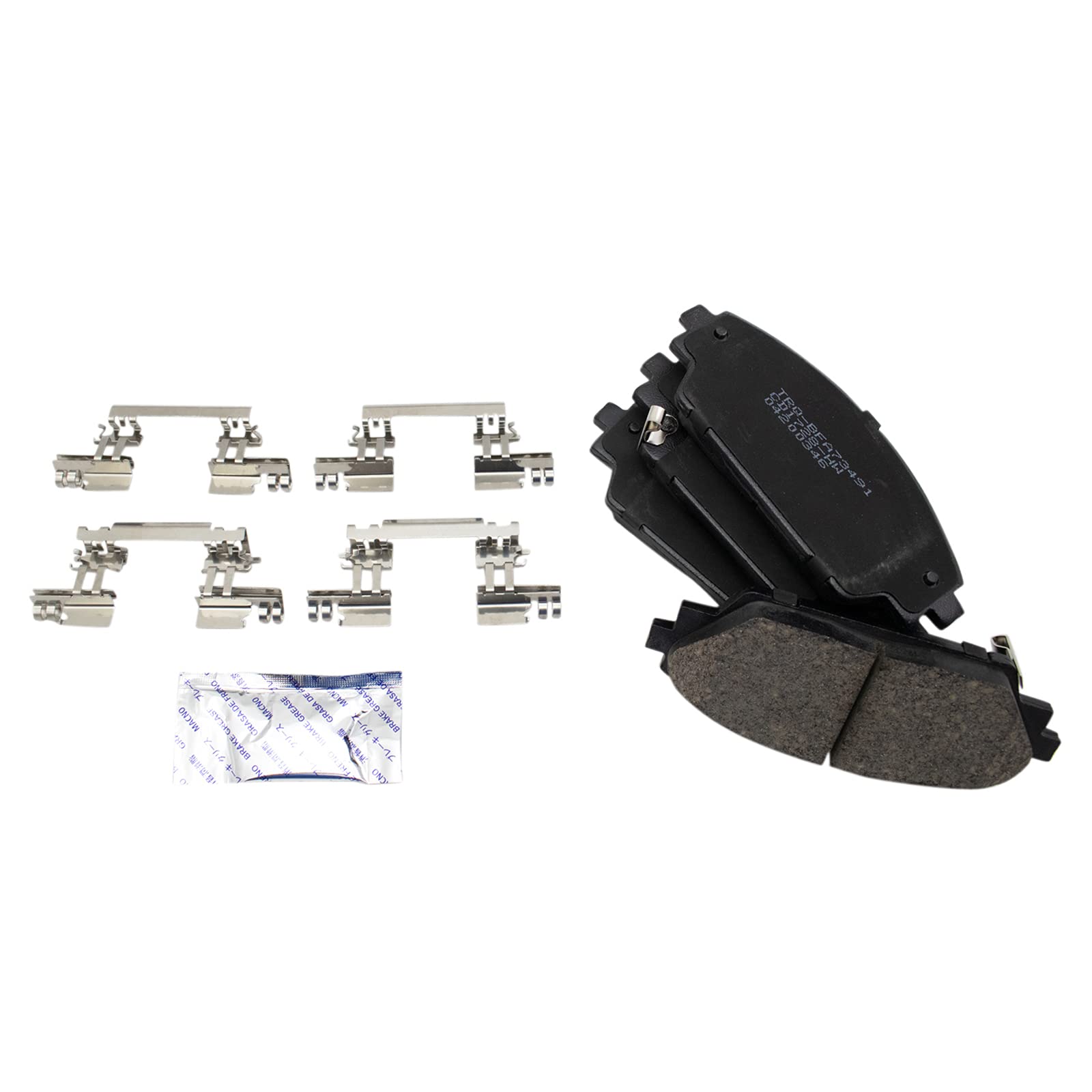 Trq Front And Rear Brake Pad & Rotor Kit Brake Pads Brake Rotor Ceramic Compatible With 2014-2016 Mazda 3