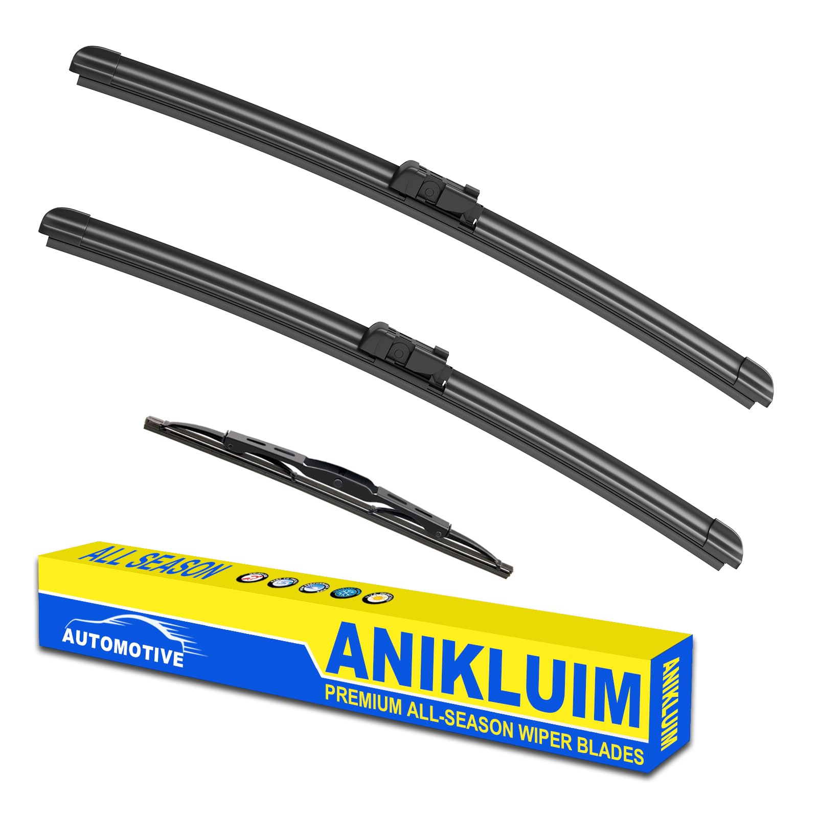 Anikluim 24''+21'' Wiper Blades With 13'' Rear Wiper Blade Set Replacement For 2009-2017 Traverse Windshield Wipers Original Fac