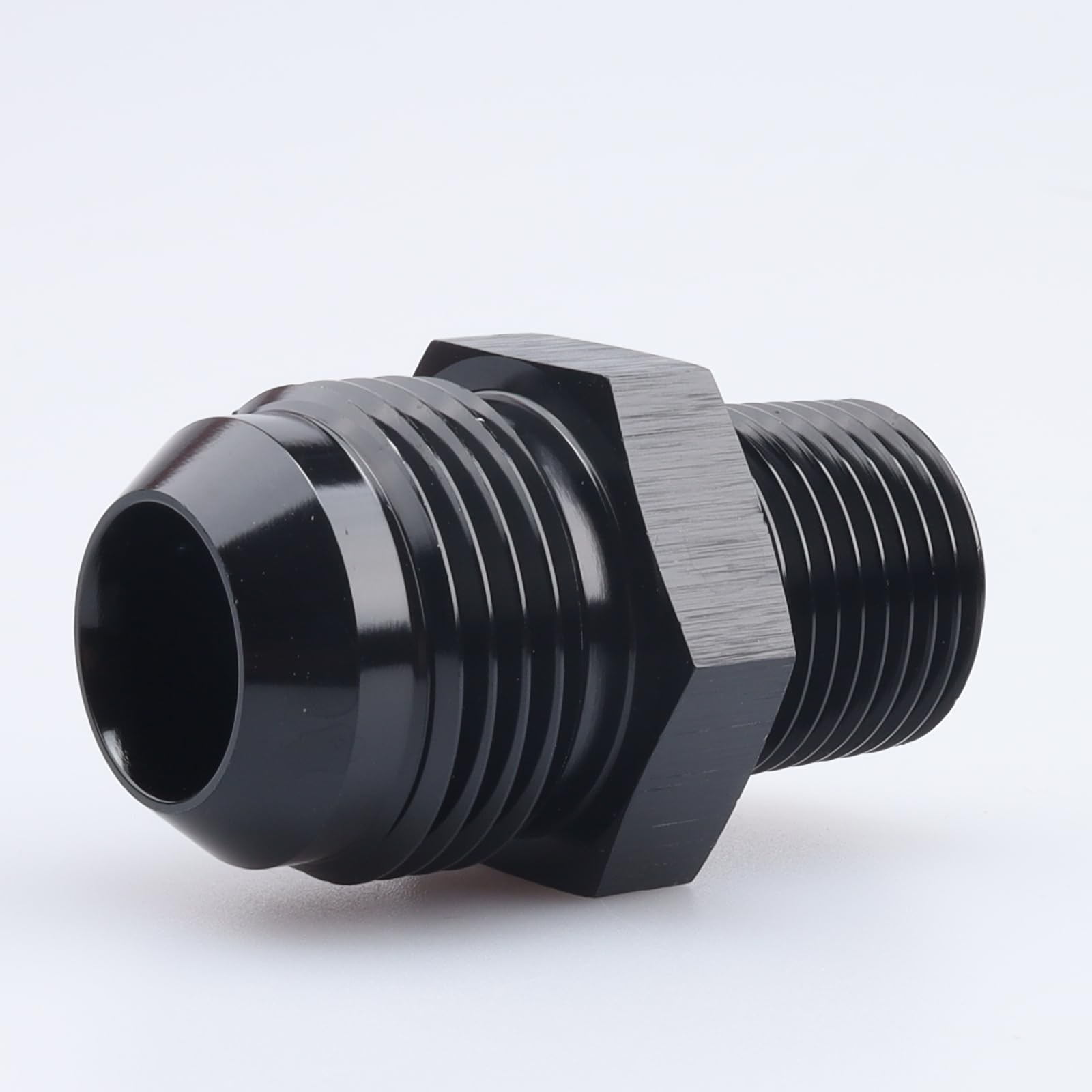 Ac Performance Male 3/8'' Npt To -10 An Flare Adapter Straight Aluminum Black