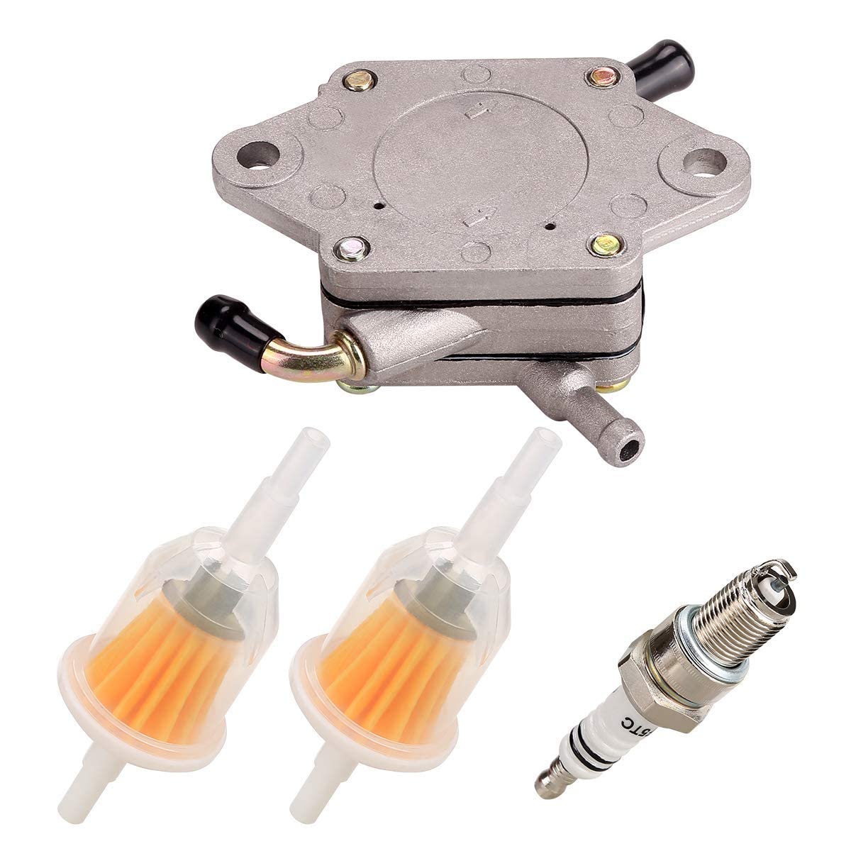 10L0L Golf Cart Fuel Pump Impulse Kit for Club Car DS & Precedent, Metal, Replaces OEM 1014523 1014524, Fits 1984-Up Kawasaki Engines