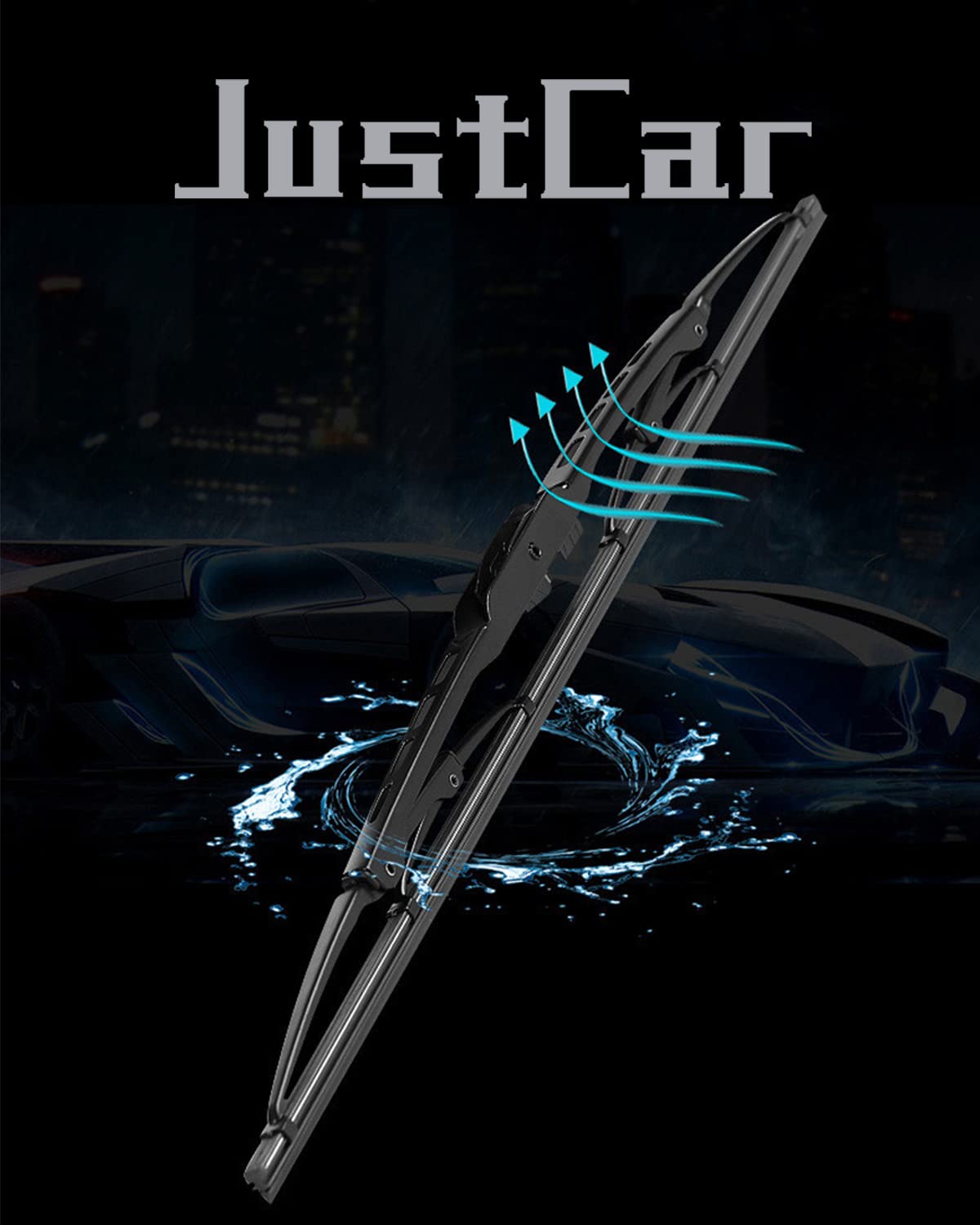 Oem Quality 20'' + 20'' Premium All-Seasons Durable Stable And Quiet Metal Frame Windshield Wiper Blades(Set Of 2)