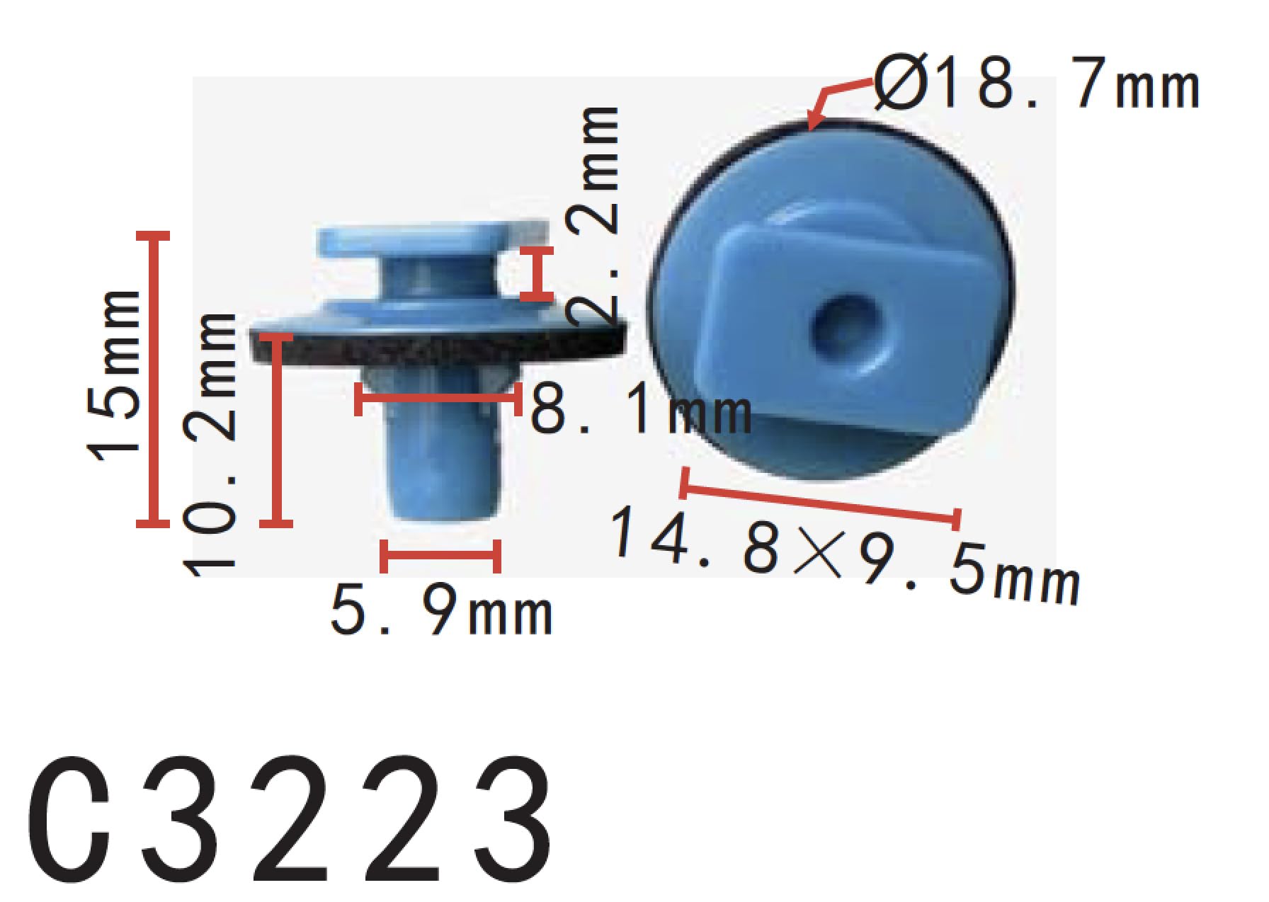 Autobahn88 Retainer Clip For Door Trim Molding, Compatible With Nissan (Oem: 909901Ka0B) (Pack Of 20)