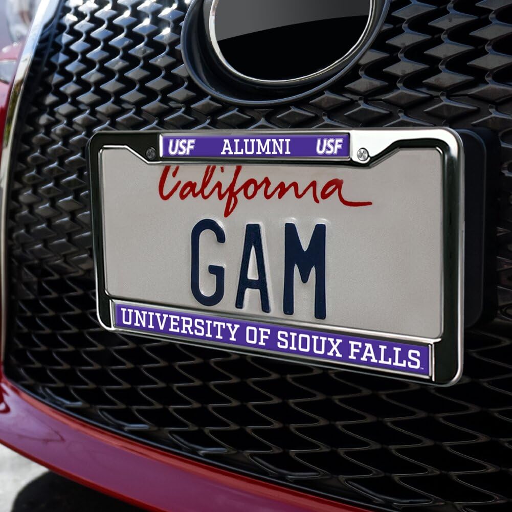 University of Sioux Falls Alumni Full Size Standard License Plate Metal Frame