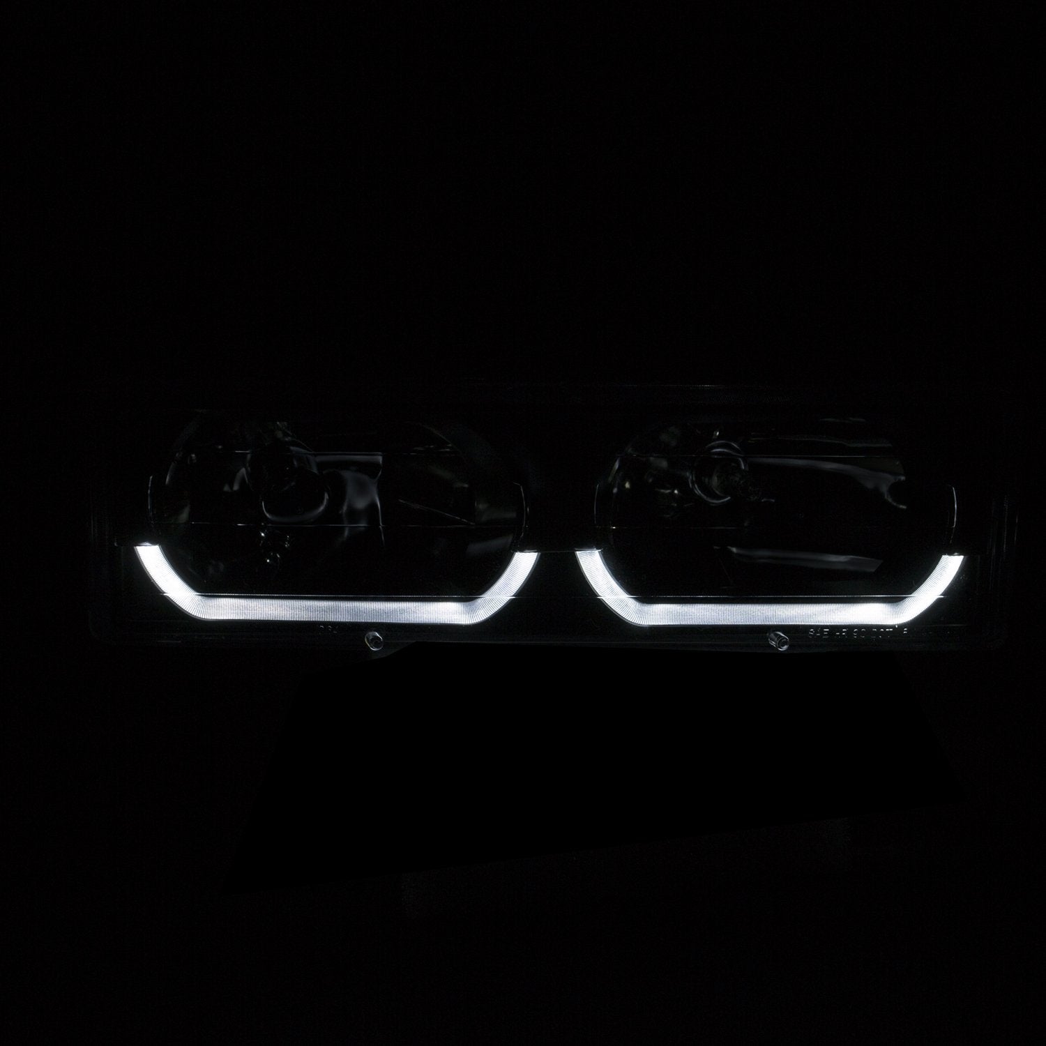 Anzousa 111299 Black/Clear Low-Brow Style Headlight For Chevrolet Full Size Truck