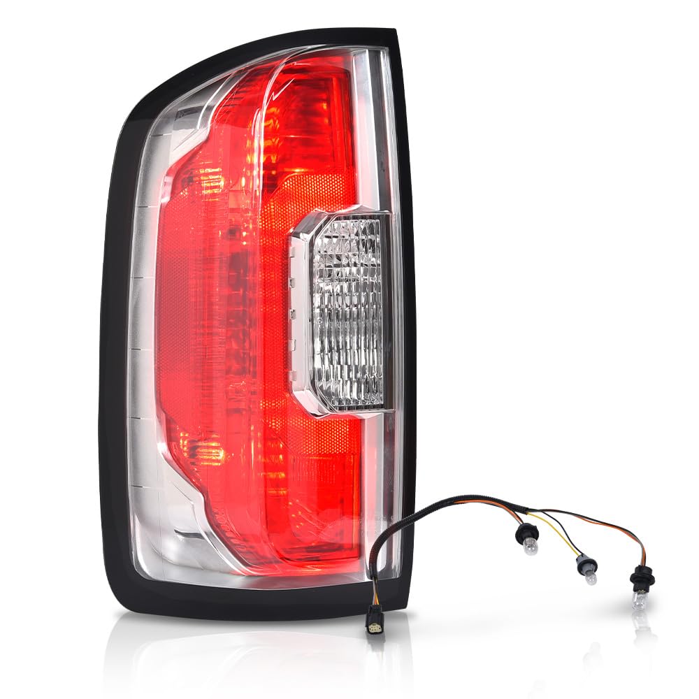 DOTCOM Tail Lights Assembly Rear Brake Lamps w/Bulbs Compatible with GMC Canyon 2015-2022 Driver Side Red Lens Luces Traseras GM