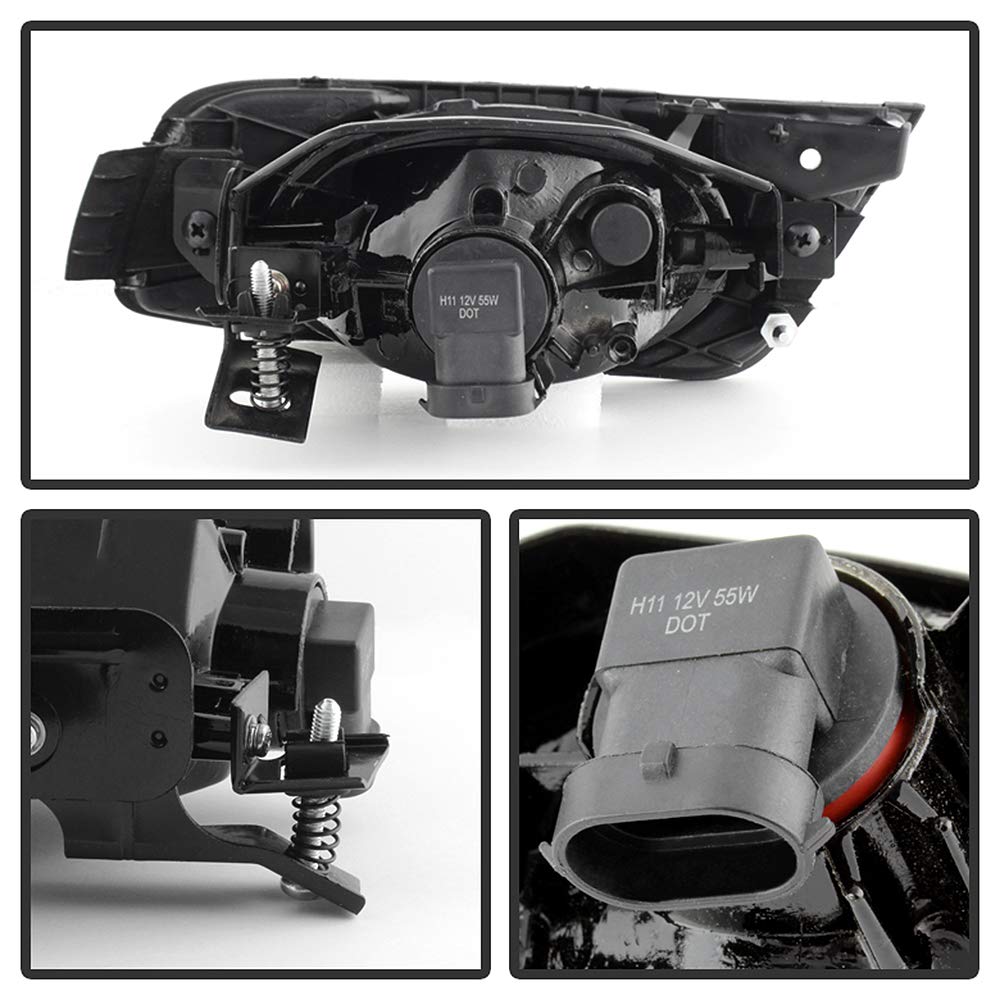 Acanii - For 2008-2010 Honda Odyssey Smoked Lens Bumper Fog Lights Driving Lamps W/Switch And Bulbs Assembly Left+Right