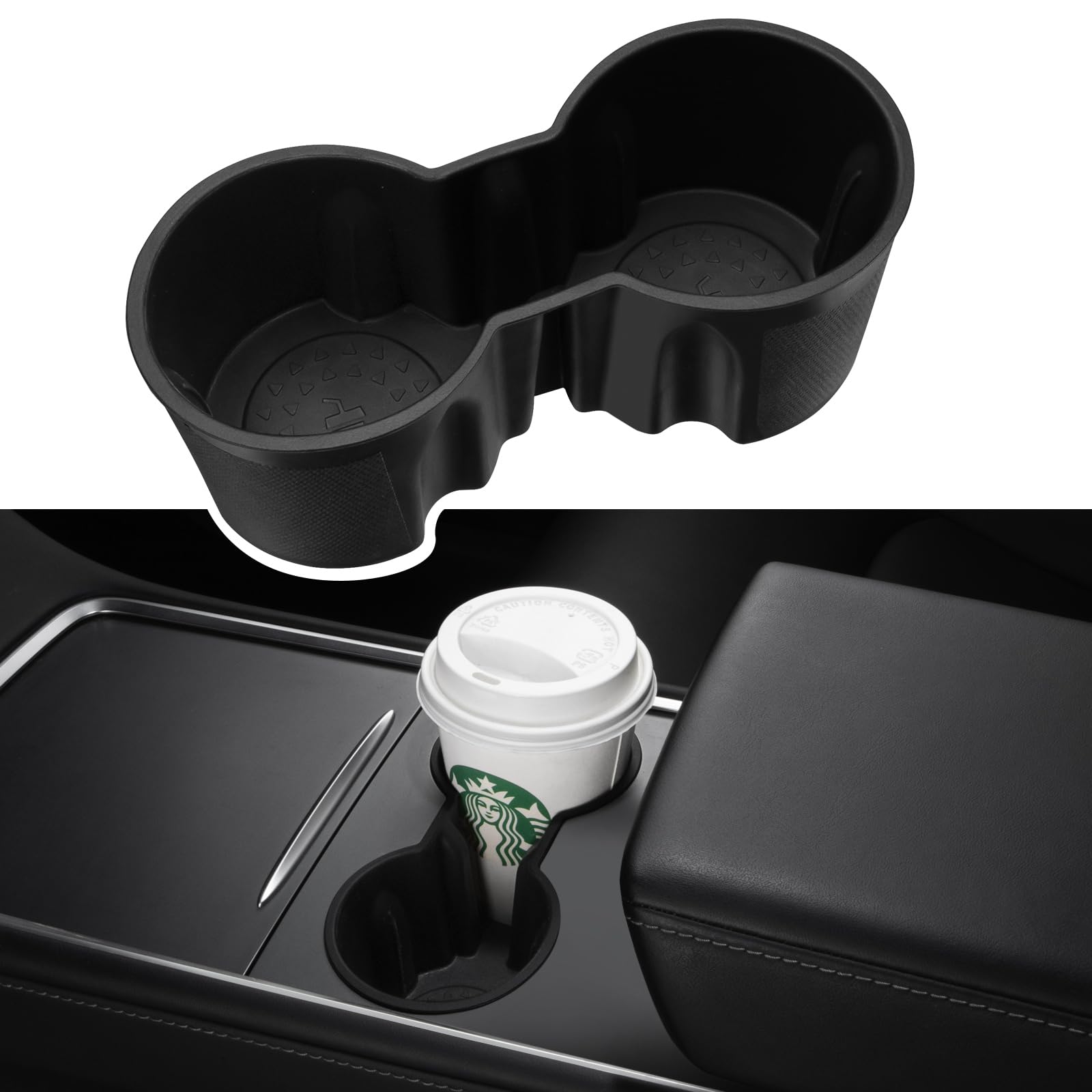 Motrobe 2023 2022 2021 Tesla Model Y Model 3 Center Console Cup Holder Insert Only Fit New Console