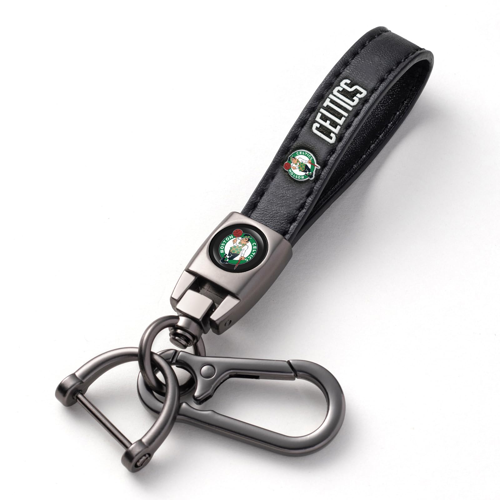 EMIJOY Celtics Car Keychain Keyring for Women Men,Boston Celtics Car Key Chain Key Ring,Auto Fob Holder Key Lanyard,Basketball S