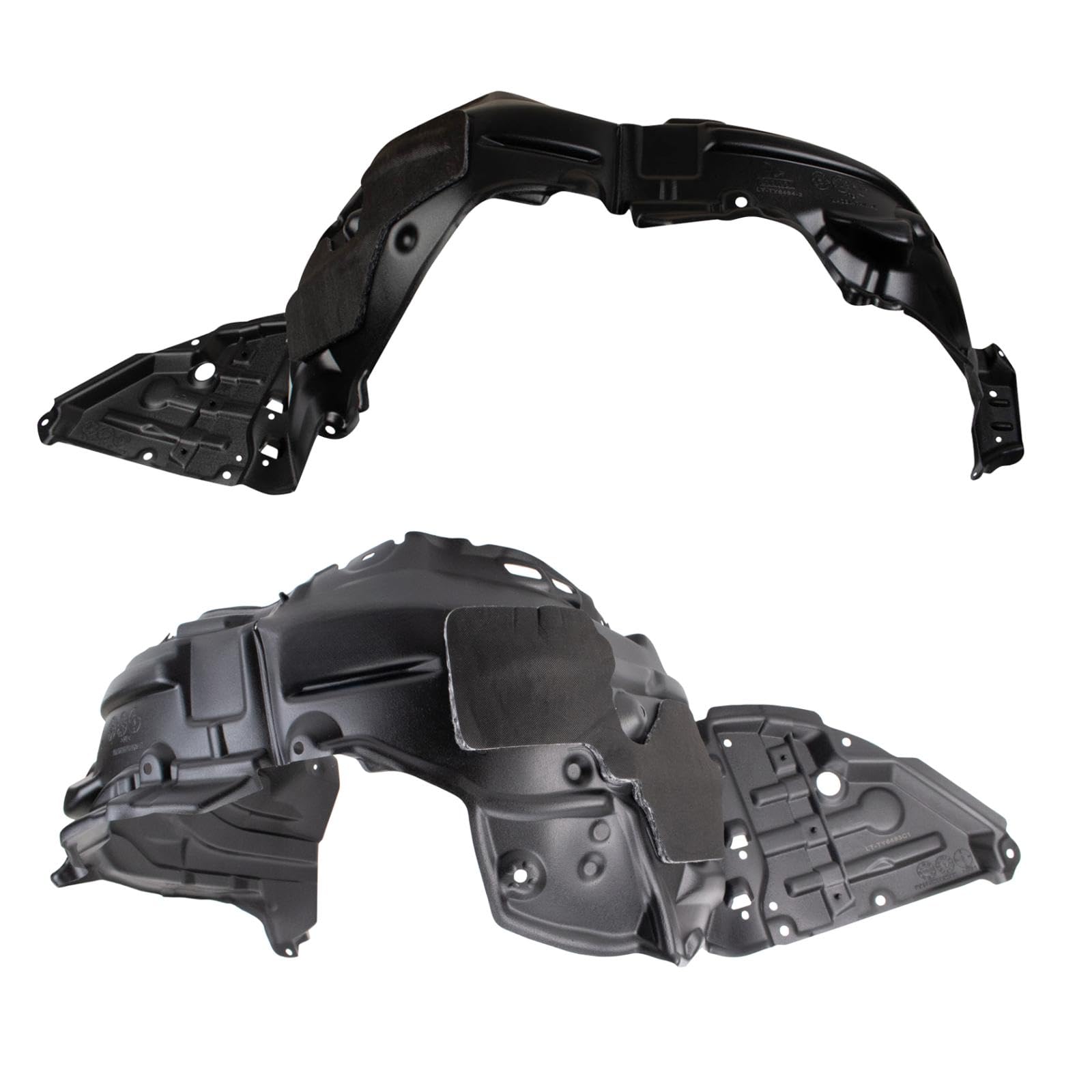 Trq Inner Fender Liner Set Compatible With 2019-2022 Toyota Prius To1248236 To1249236