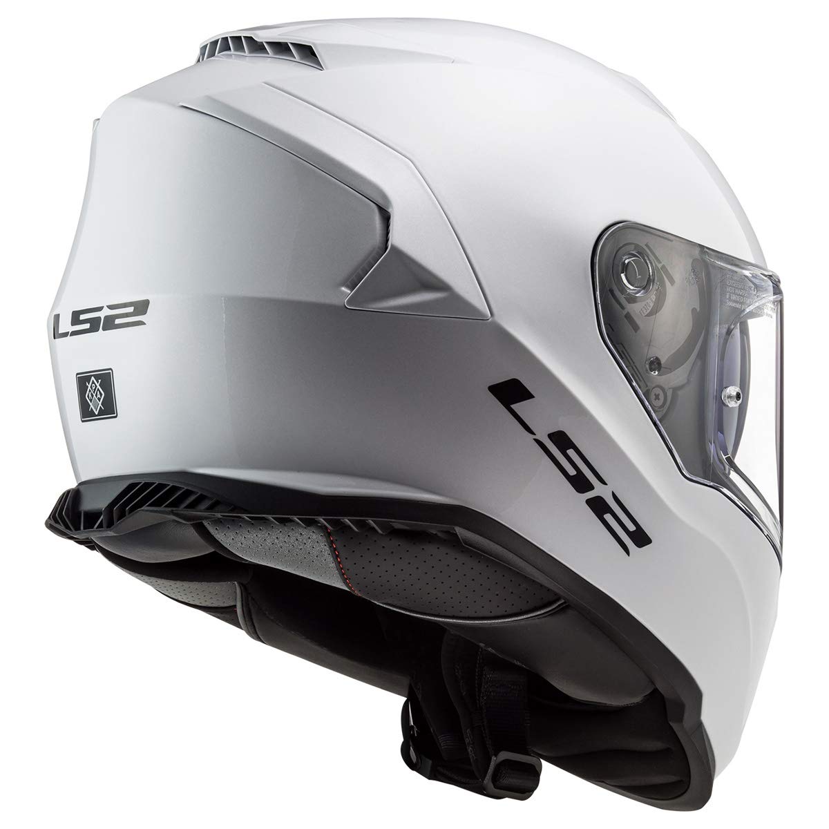 Ls2 Helmets Assault Full Face Motorcycle Helmet W/Sunshield (Gloss White - Small)