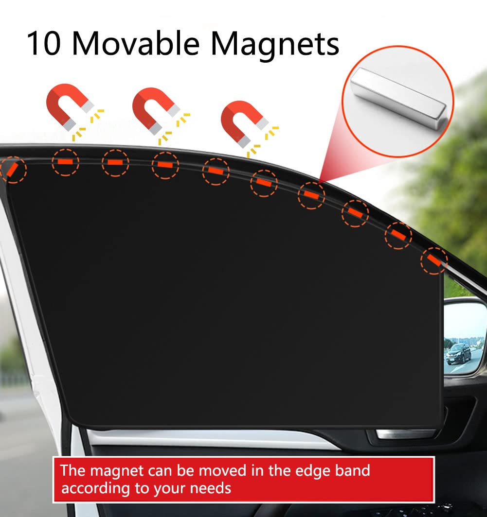 Car Side Window Sun Shades, Window Sunshades Privacy Curtains, 100% Block Light For Breastfeeding, Taking A Nap, Changing Clothe