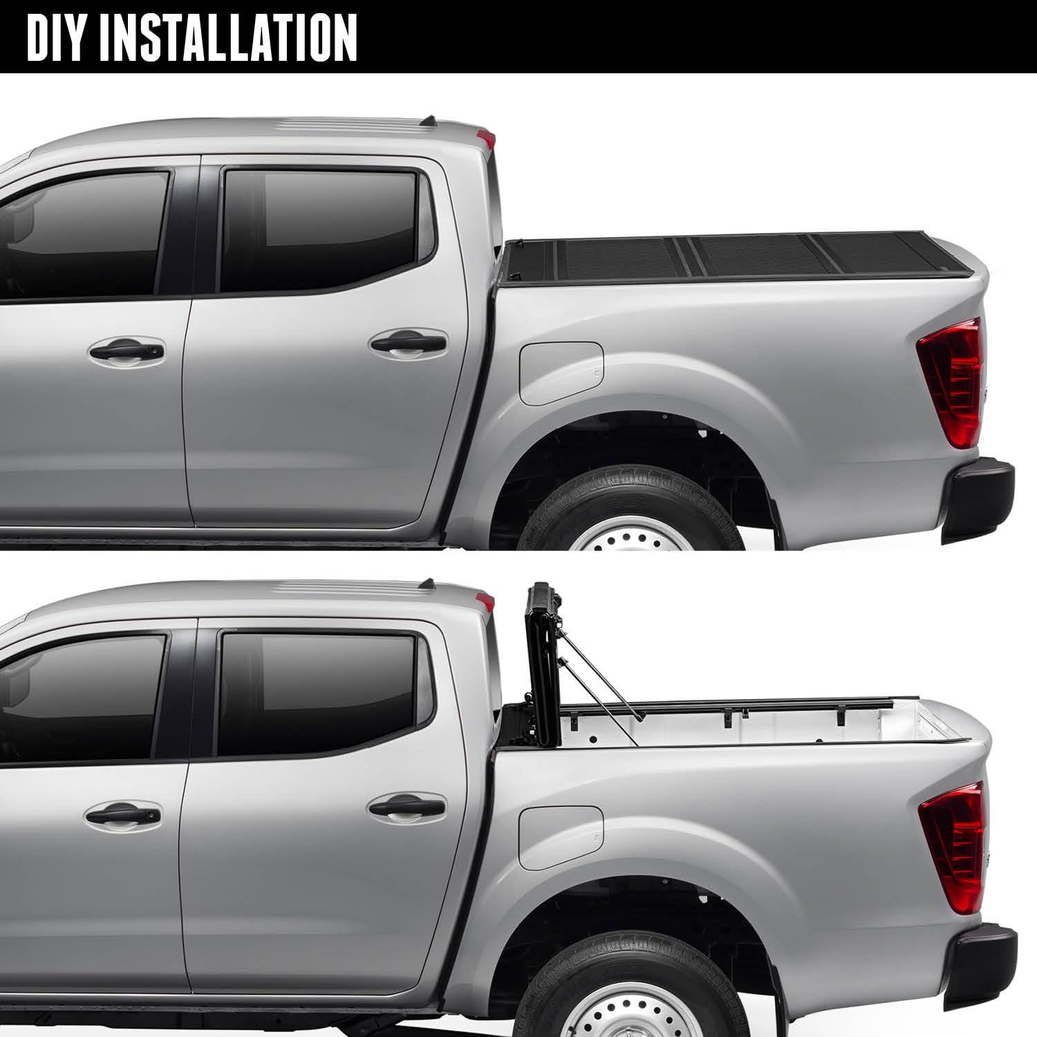 Realtruck Undercover Flex Hard Folding Truck Bed Tonneau Cover | Fx41008 | Fits 2007 - 2021 Toyota Tundra W/ Rail System 5' 7 Bed (66.7)