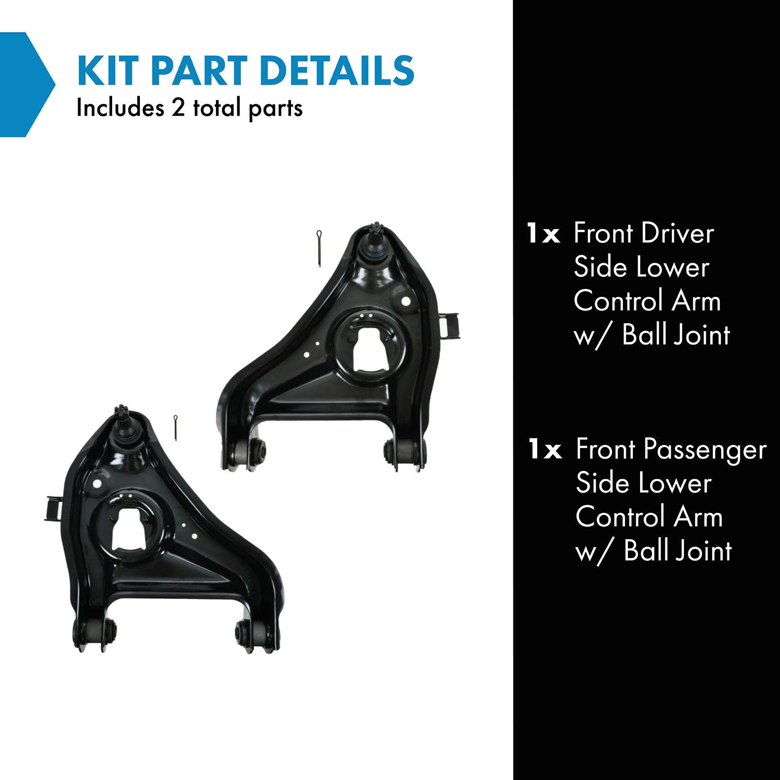 Trq Front Lower Control Arm With Ball Joint Set Compatible With 1998-2011 Ford Ranger 2001-2009 Mazda B2300 1998-2001 B2500 1998