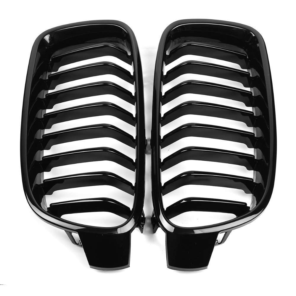 Zealhot F30 Grill - Front Kidney Grille For 2012-2018 Bmw 3 Series F30 F31 320I 328I 328D 330E 330I 335I 340I (Gloss Black-Singl