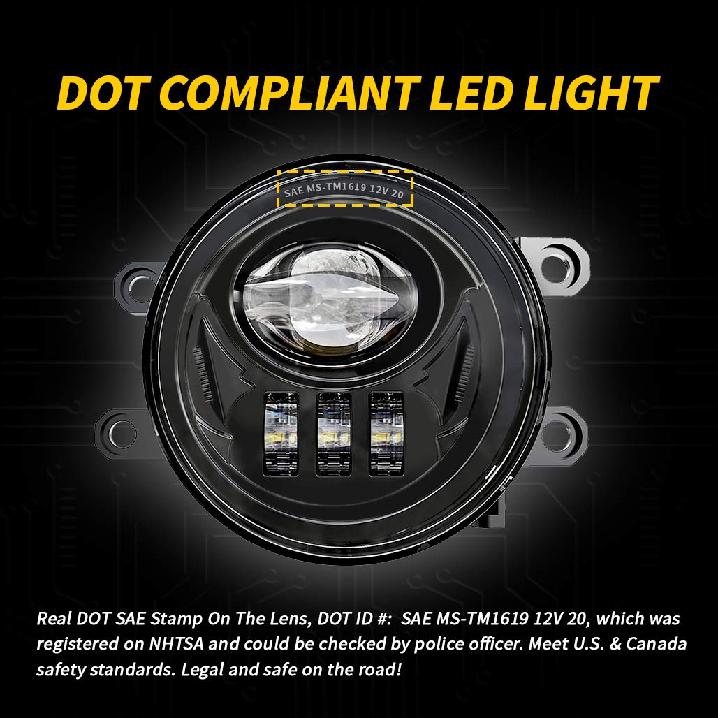 Z-Offroad New Led Fog Lights Driving Lamps Assembly Replacement For 2016-2022 Tacoma 2014-2022 4Runner 2014-2019 Tundra Truck, D