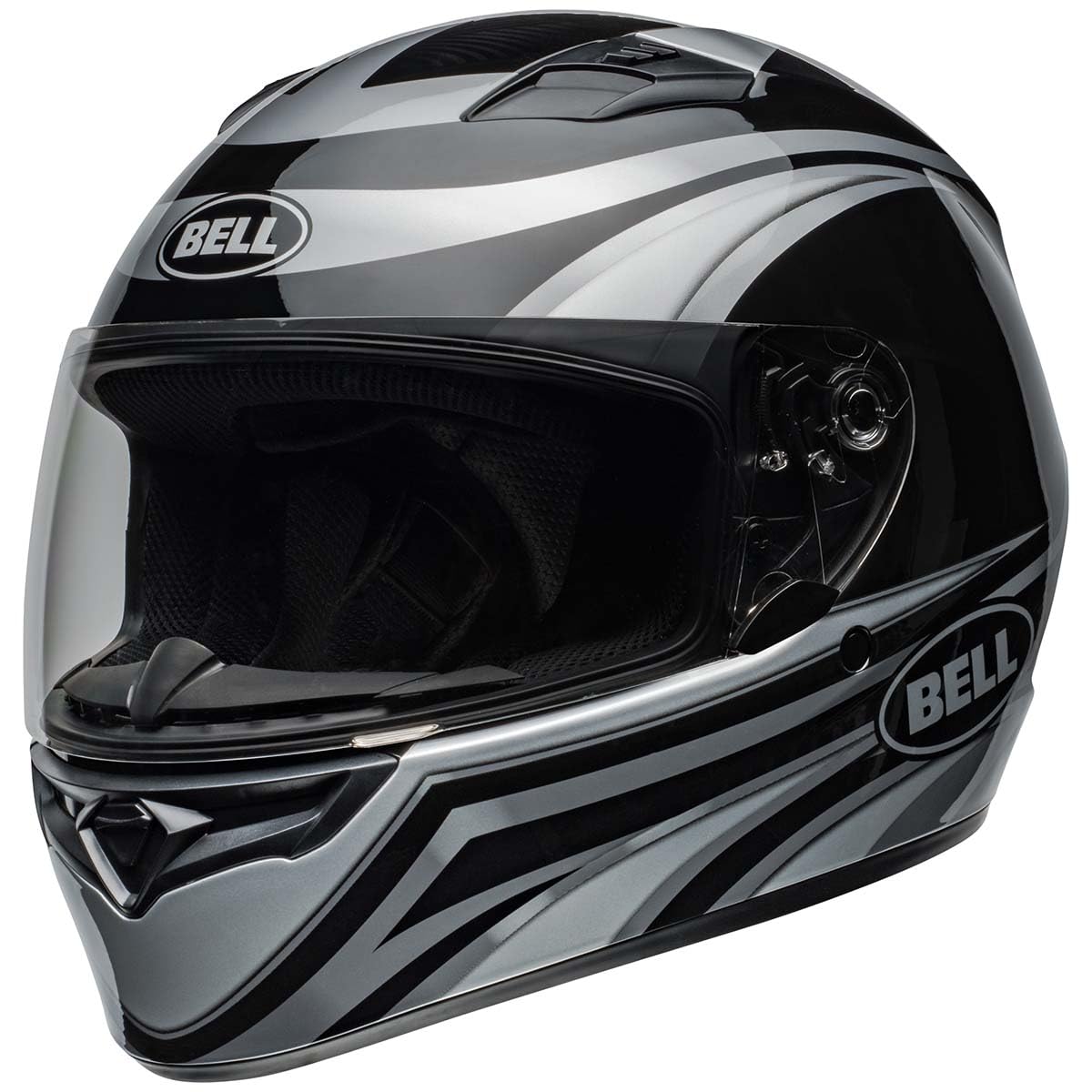 Bell Qualifier Full-Face Motorcycle Helmet (Gloss Conduit Silver/Black - Medium)