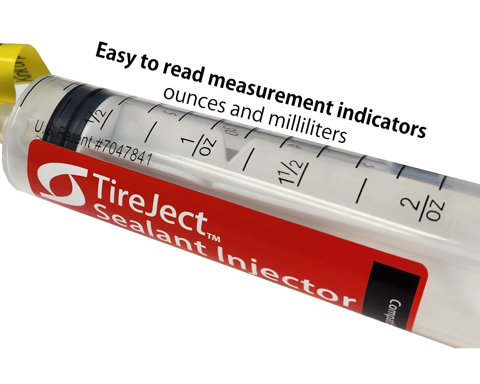 Tireject Tire Sealant Injector - Tubeless Sealant Injector Syringe Applicator Presta & Schrader Compatible - Easy Tire Sealant I