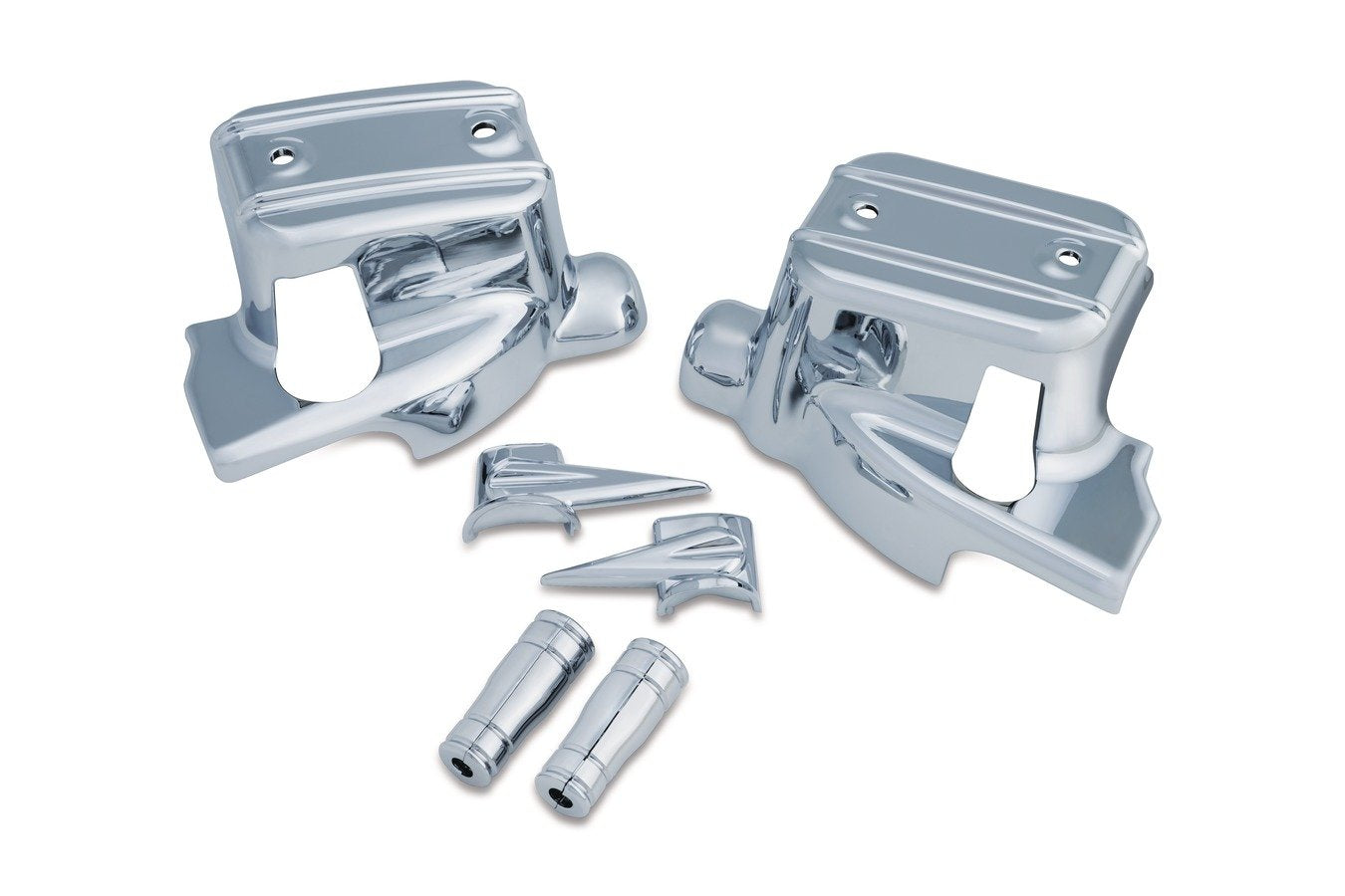 Kuryakyn 1739 Motorcycle Handlebar Accessory: Complete Chrome Replacement Brake and Clutch Control Dress-Up Kit for 2014-16 Harl