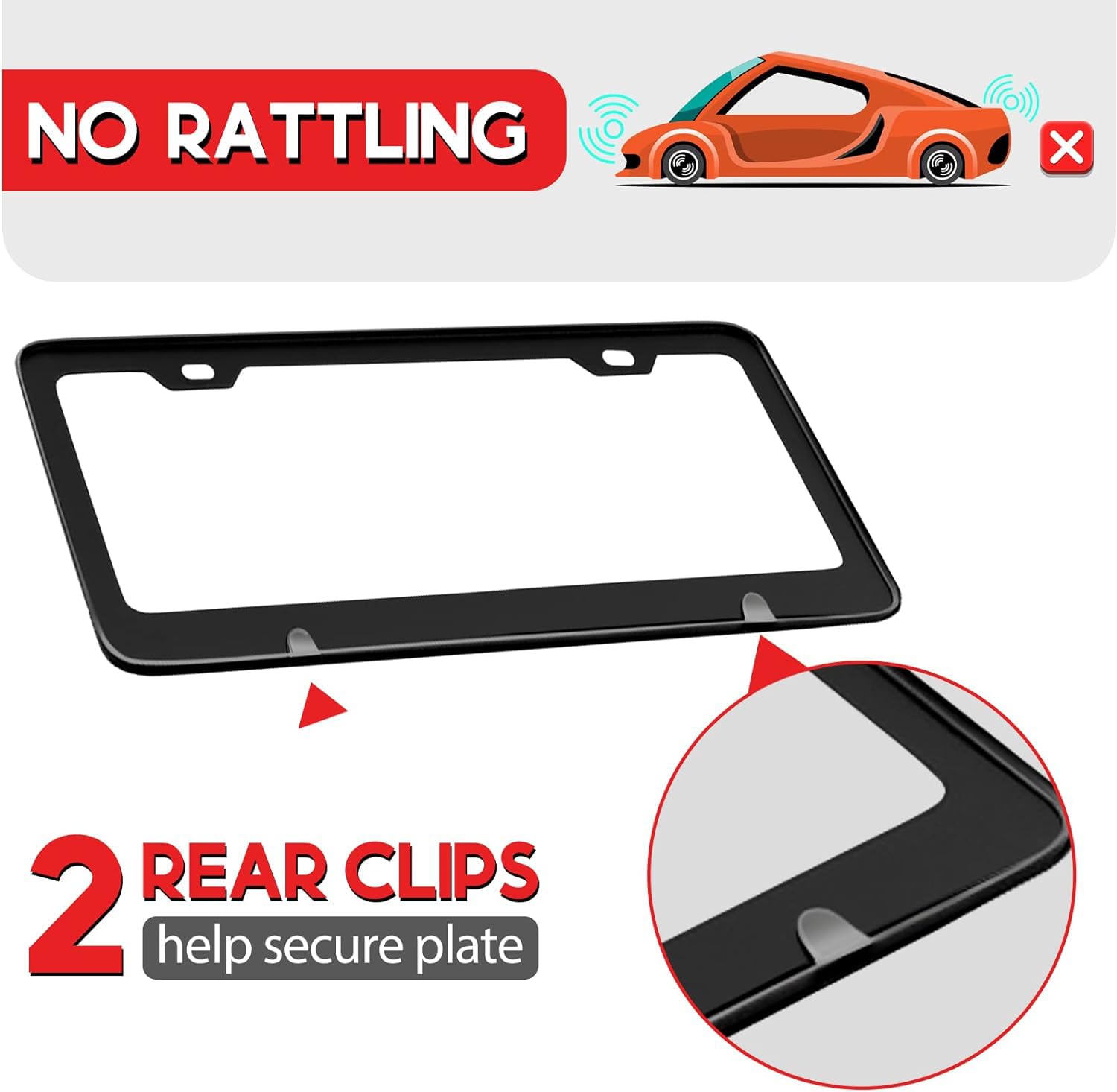 I'm Not Spoiled License Plate Frame,My Husband Just Loves Me License Plate Cover Aluminum Alloy Accessory Decorative 2 Holes and