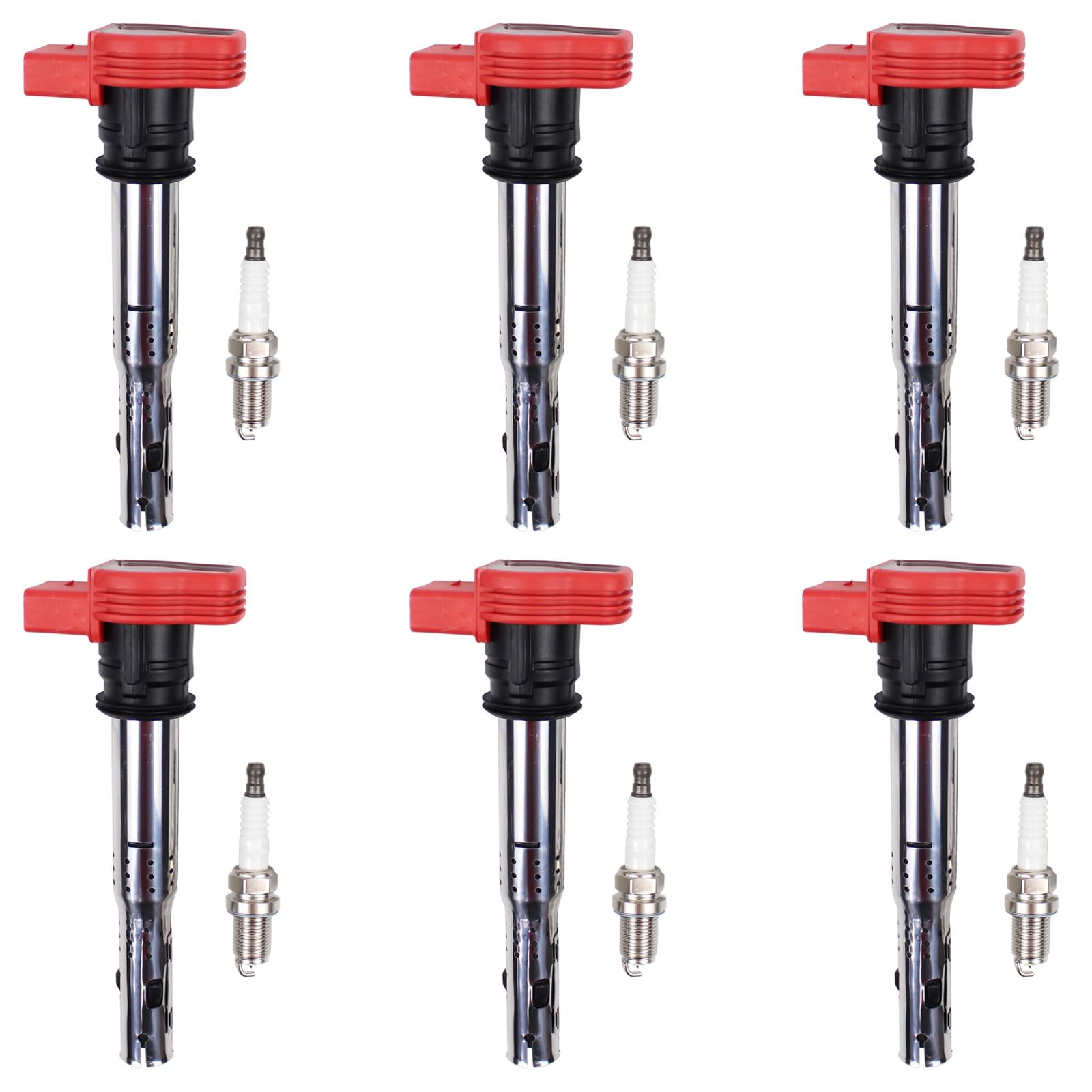 ApplianPar Ignition Coil and Spark Plug for Audi A3 A4 A5 A6 A7 A8 Quattro Allroad Q5 Q7 R8 S4 S5 S6 S8 SQ5 TT TTS VW Beetle Gol