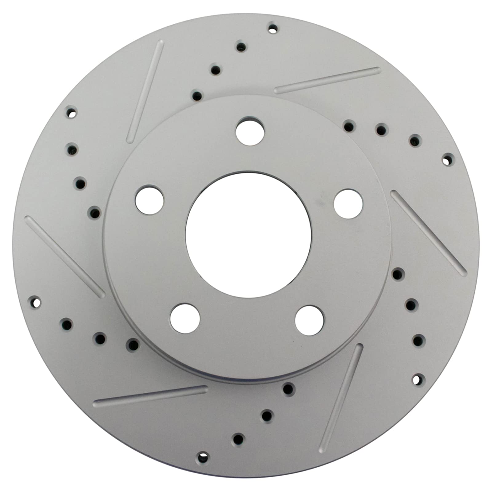 Trq Front Performance Brake Rotor Drilled Slotted Pair Set For Oldsmobile/Pontiac/Chevy/Cadillac/Buick